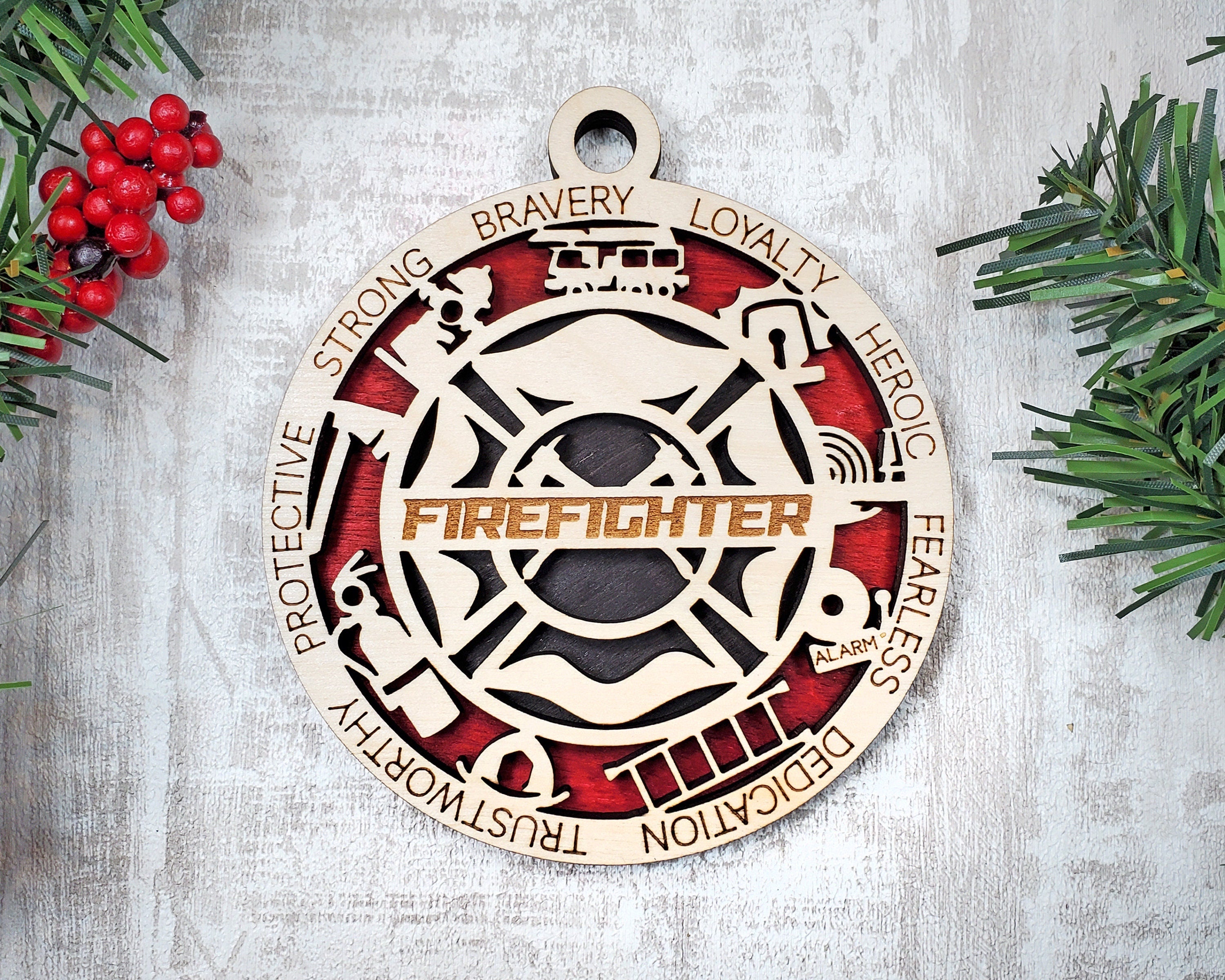 Firefighter Christmas ornaments