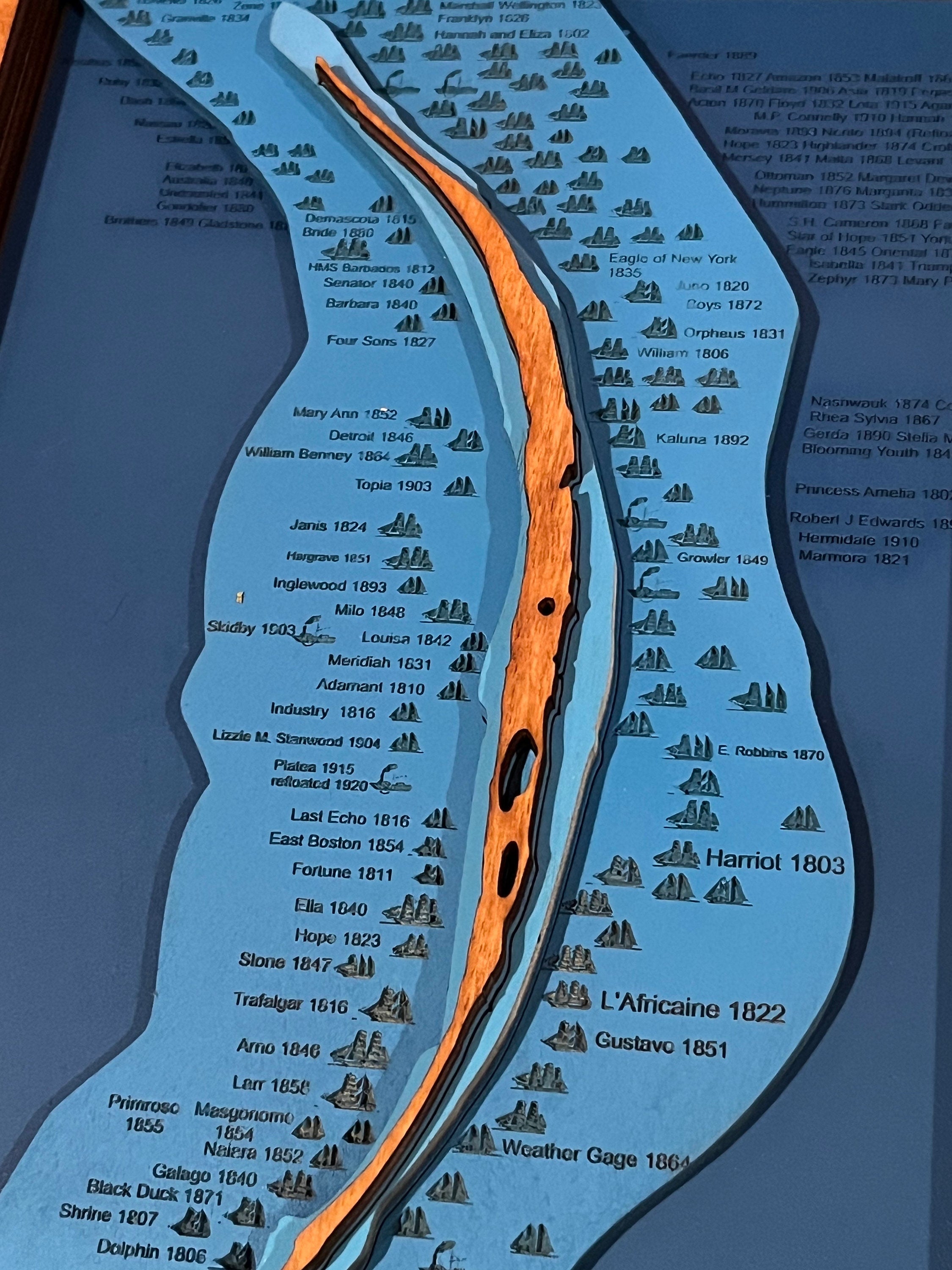 Sable Island ship wreck 3d map