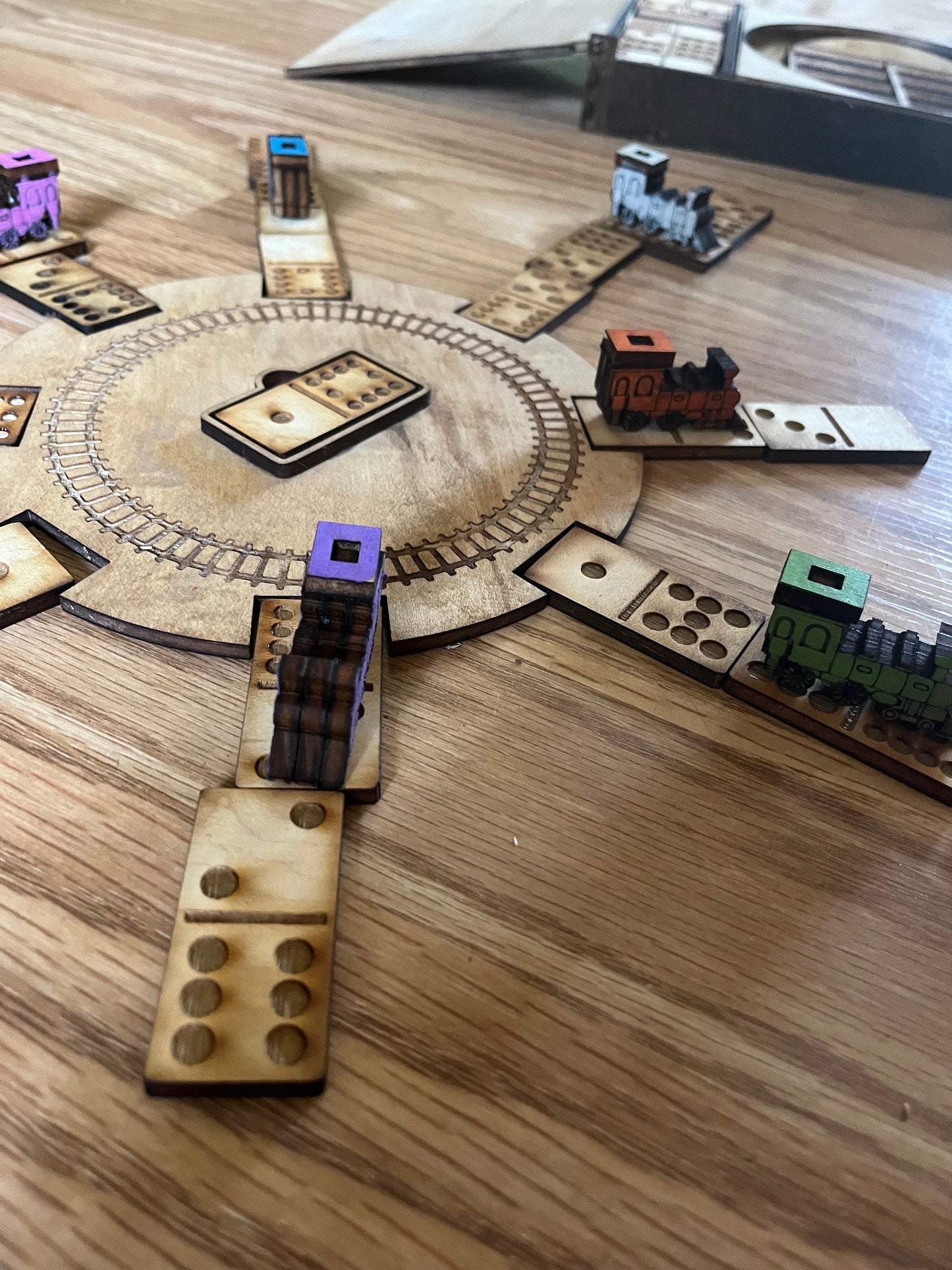 Mexican Train Dominoes with case.