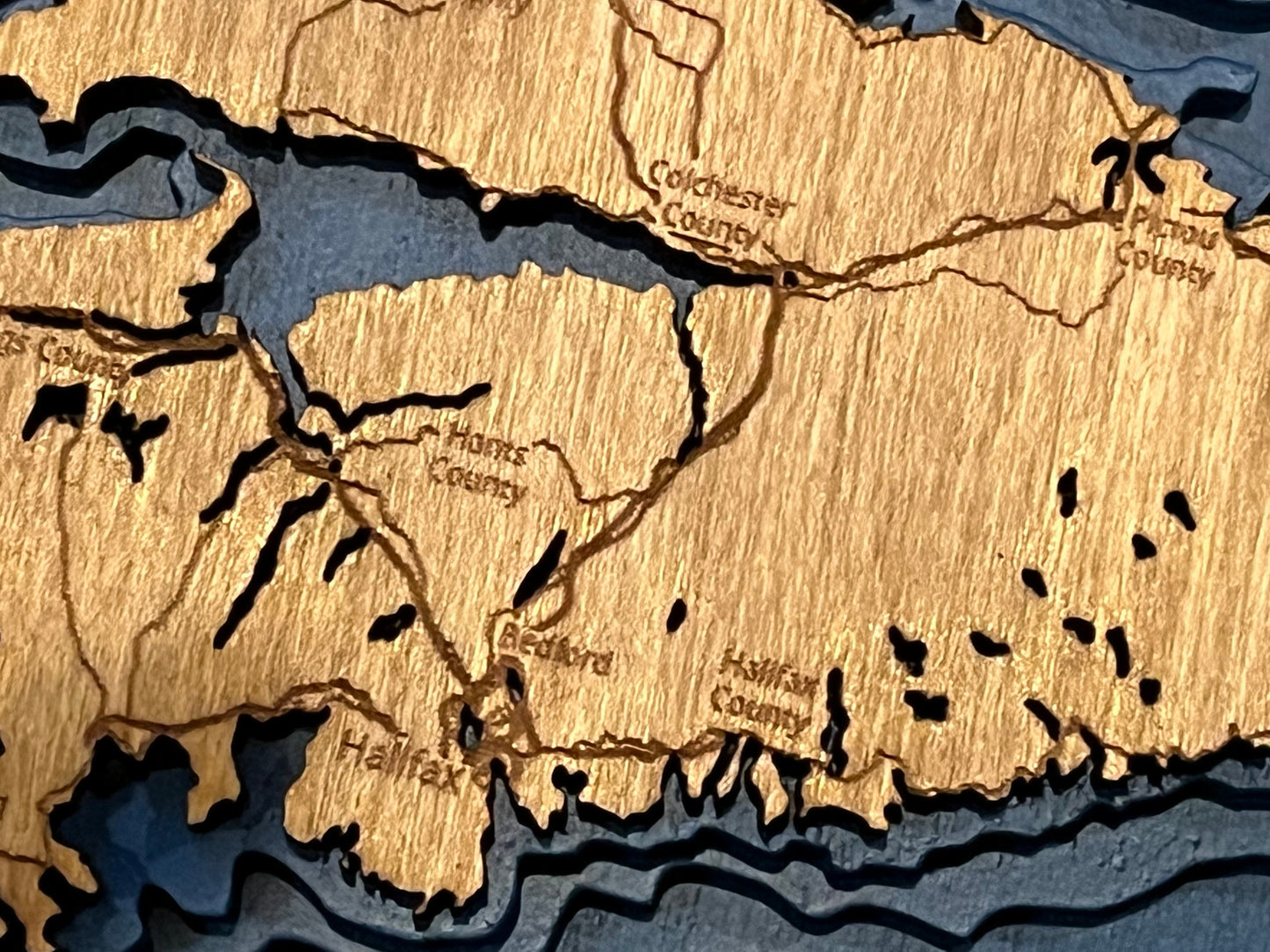 Nova Scotia Layered Wood Map