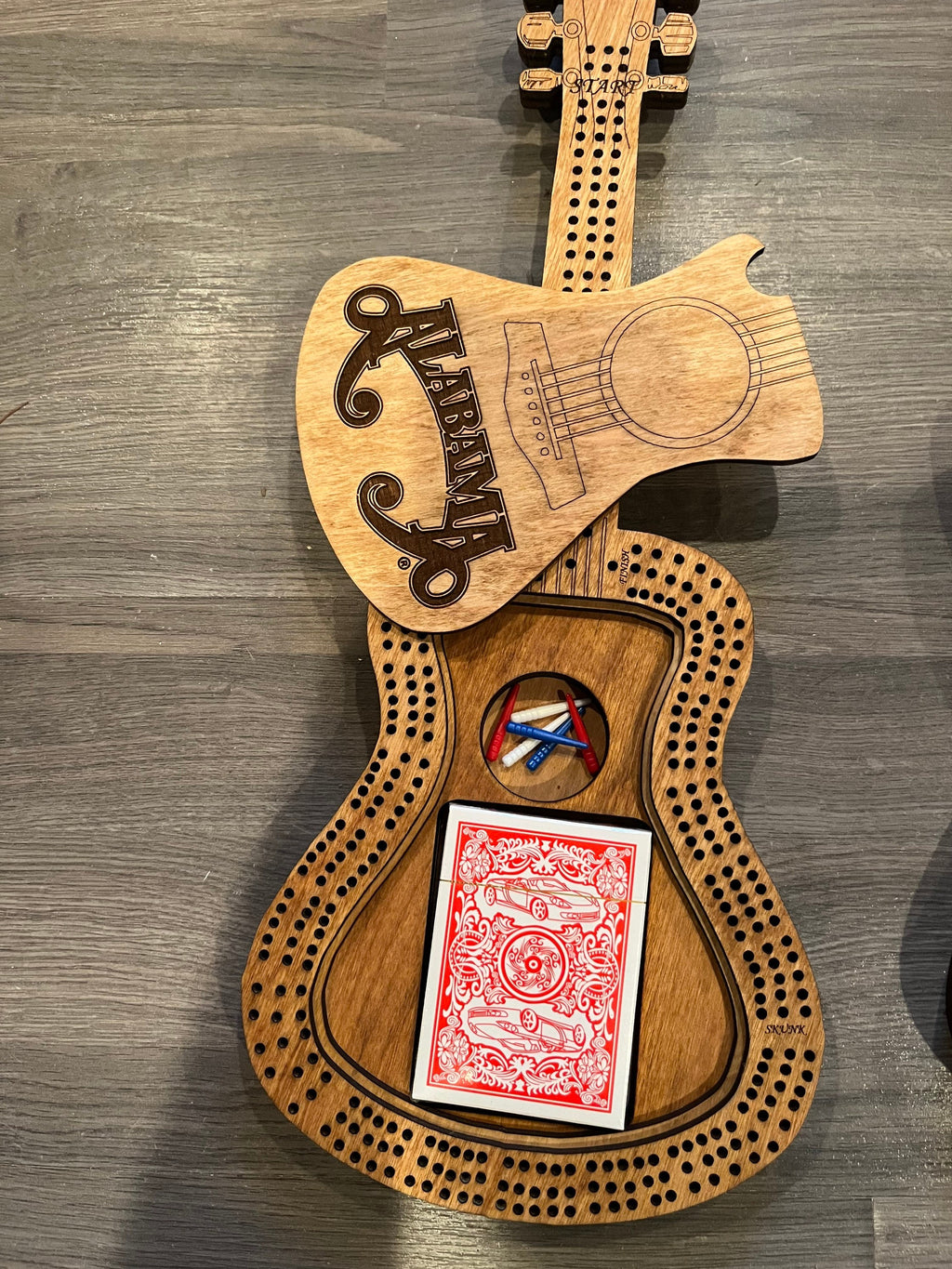 Guitar cribbage with customization