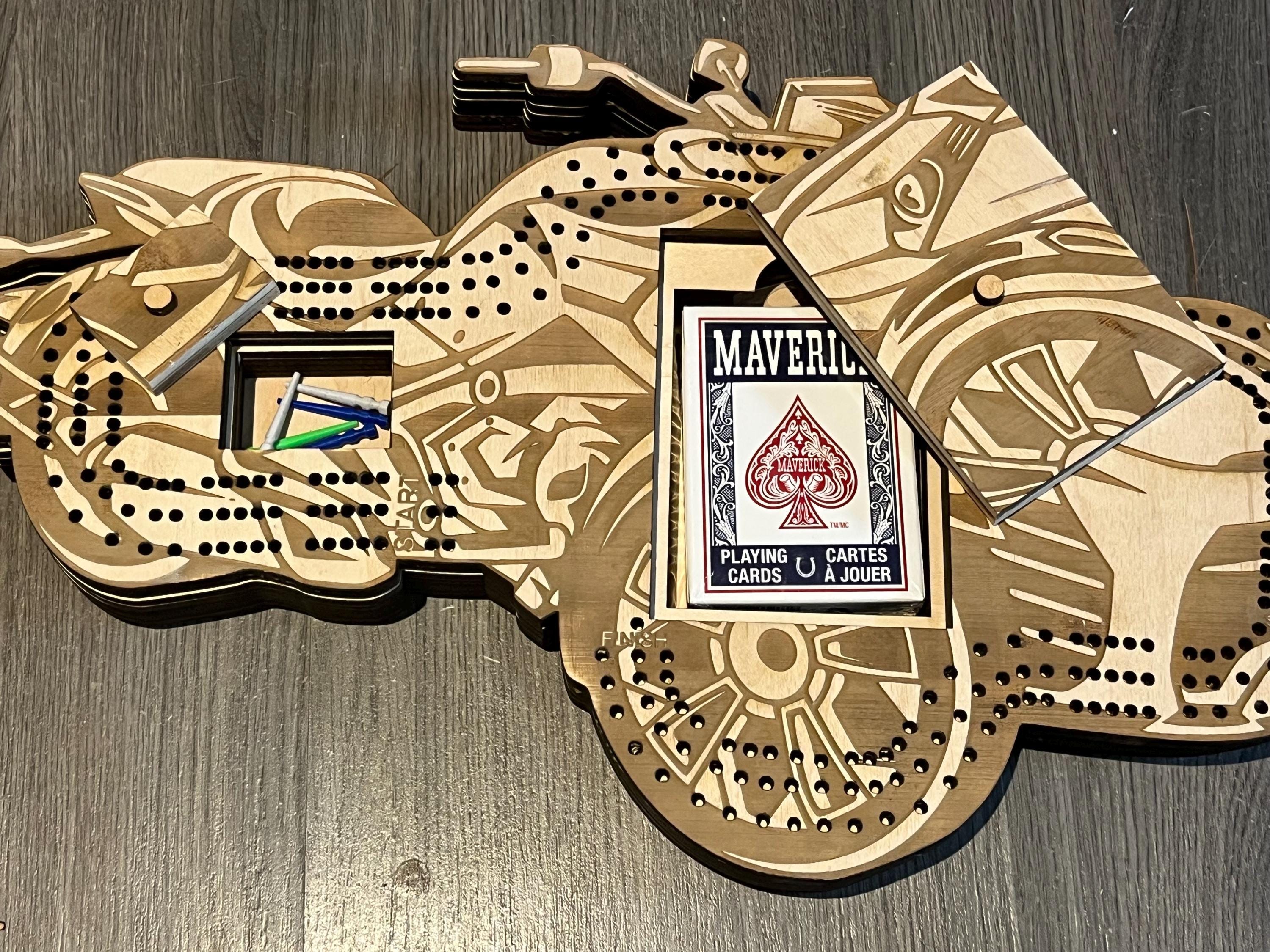 Spyder/ 3 wheel motorcycle cribbage board