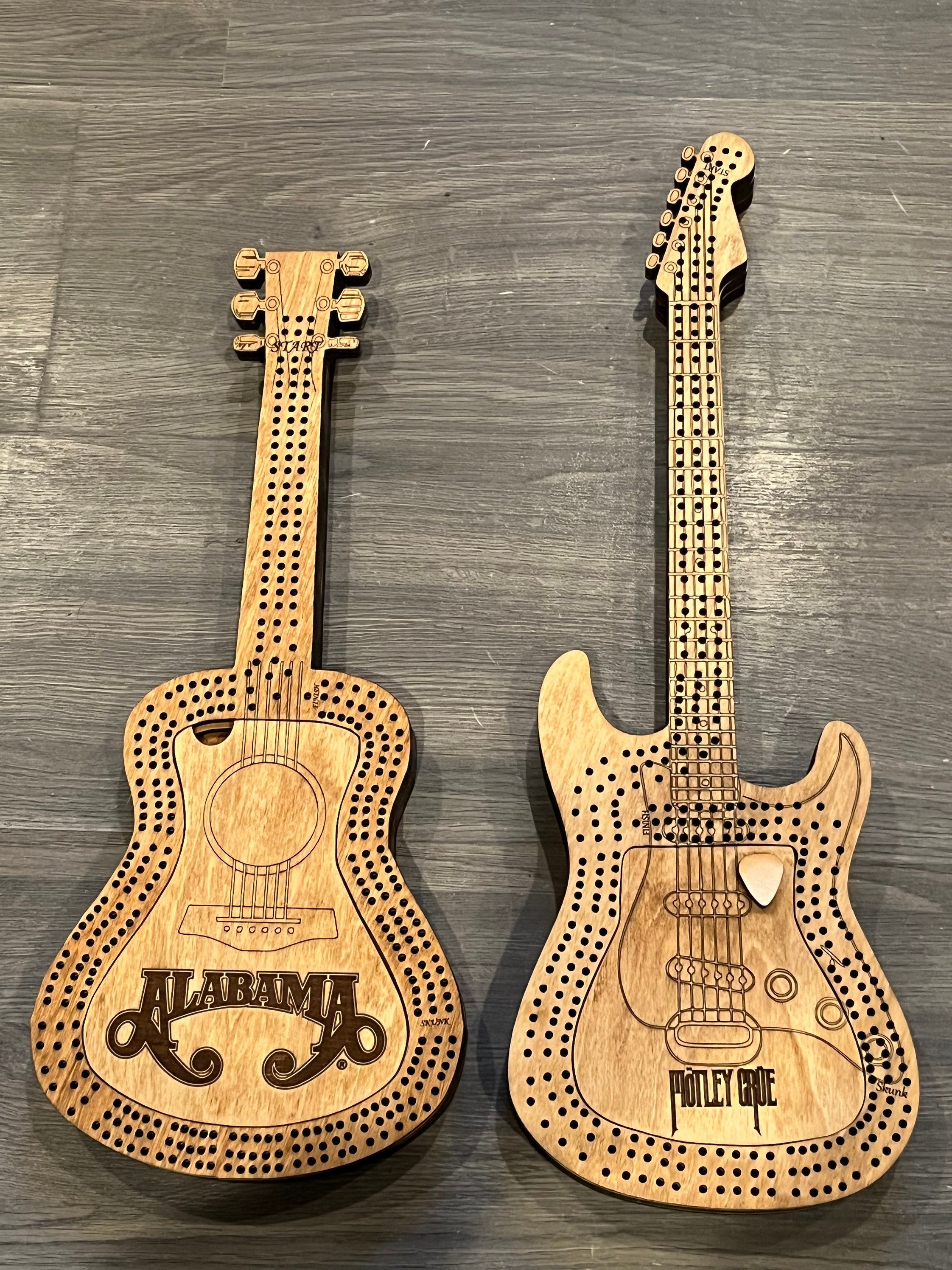 Guitar cribbage with customization