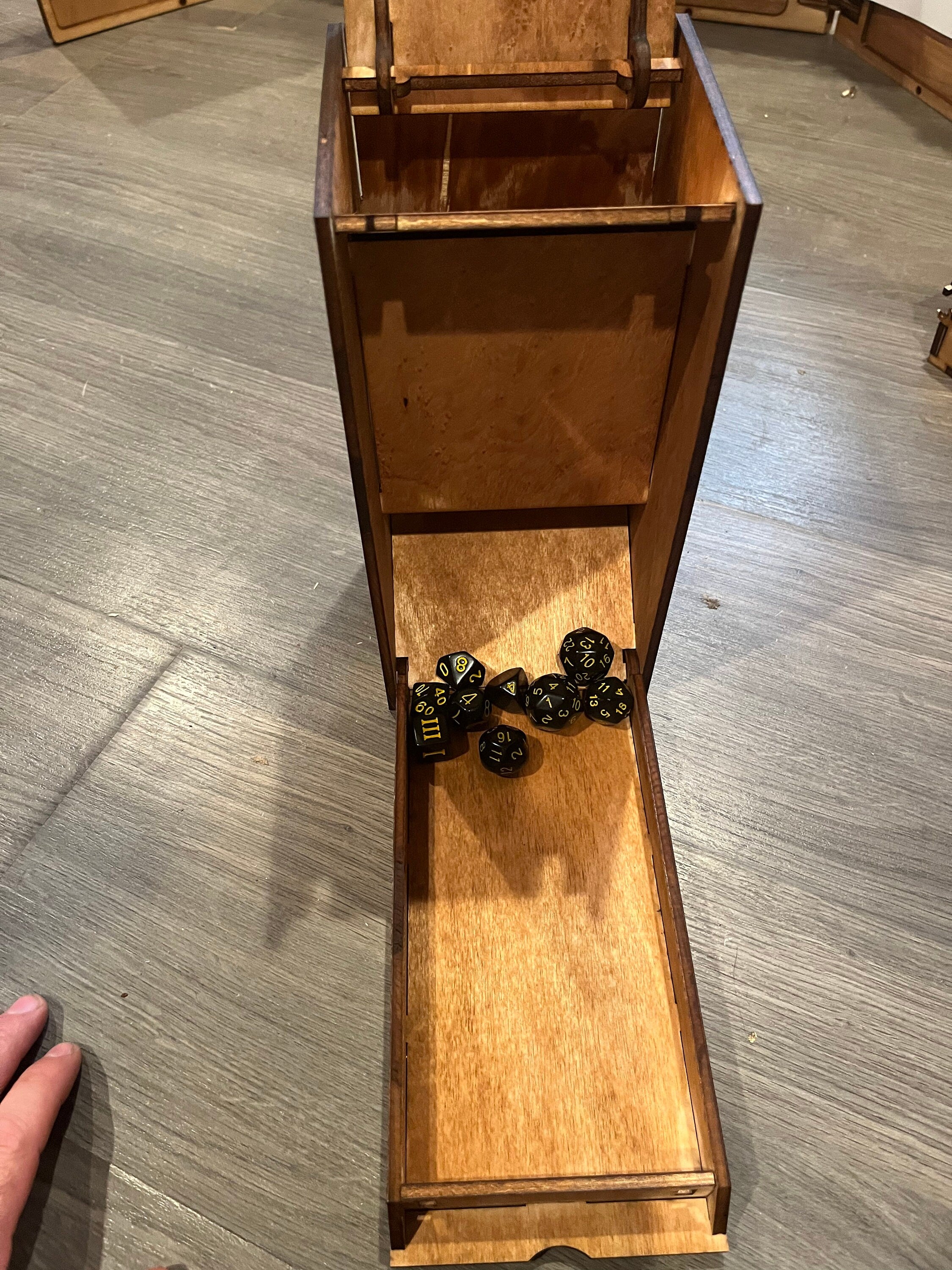 Dice tower for dungeons and dragons or magic the gathering