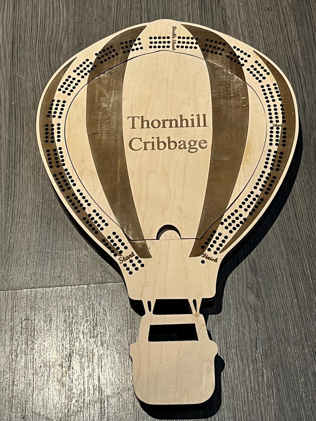 hot air balloon cribbage board