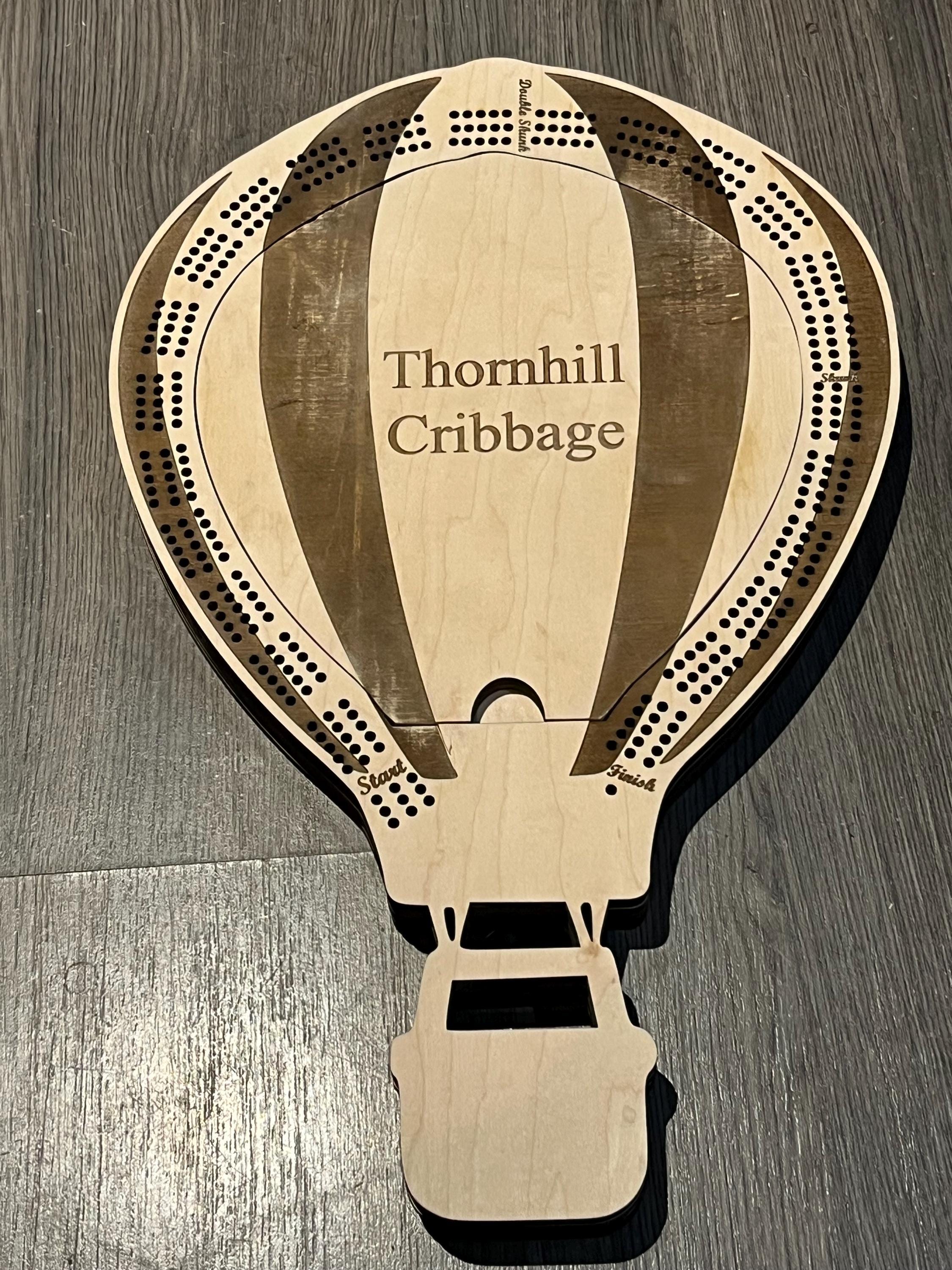 hot air balloon cribbage board