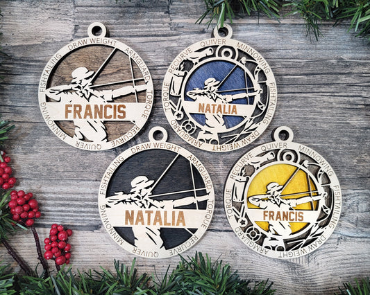Archey Christmas ornaments.