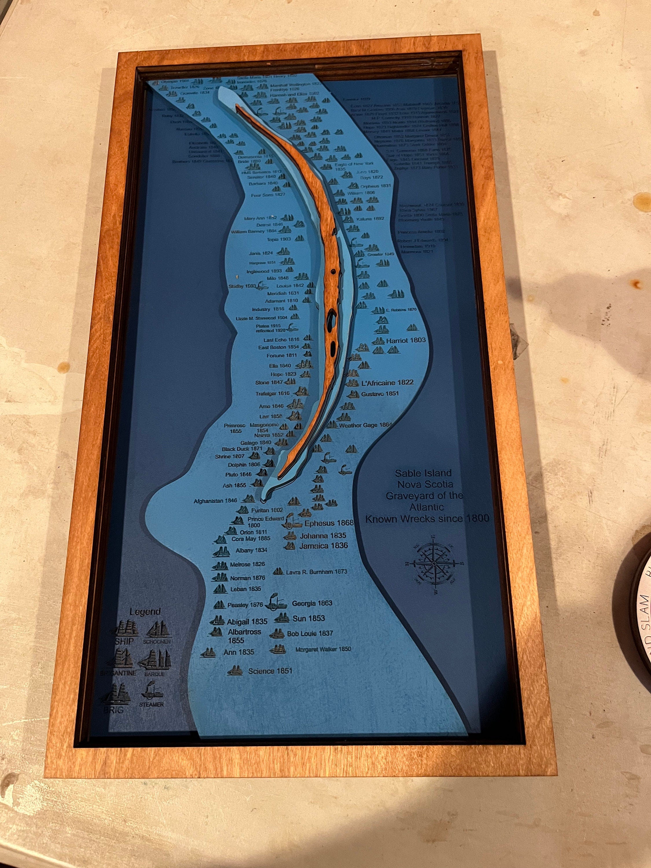 Sable Island ship wreck 3d map