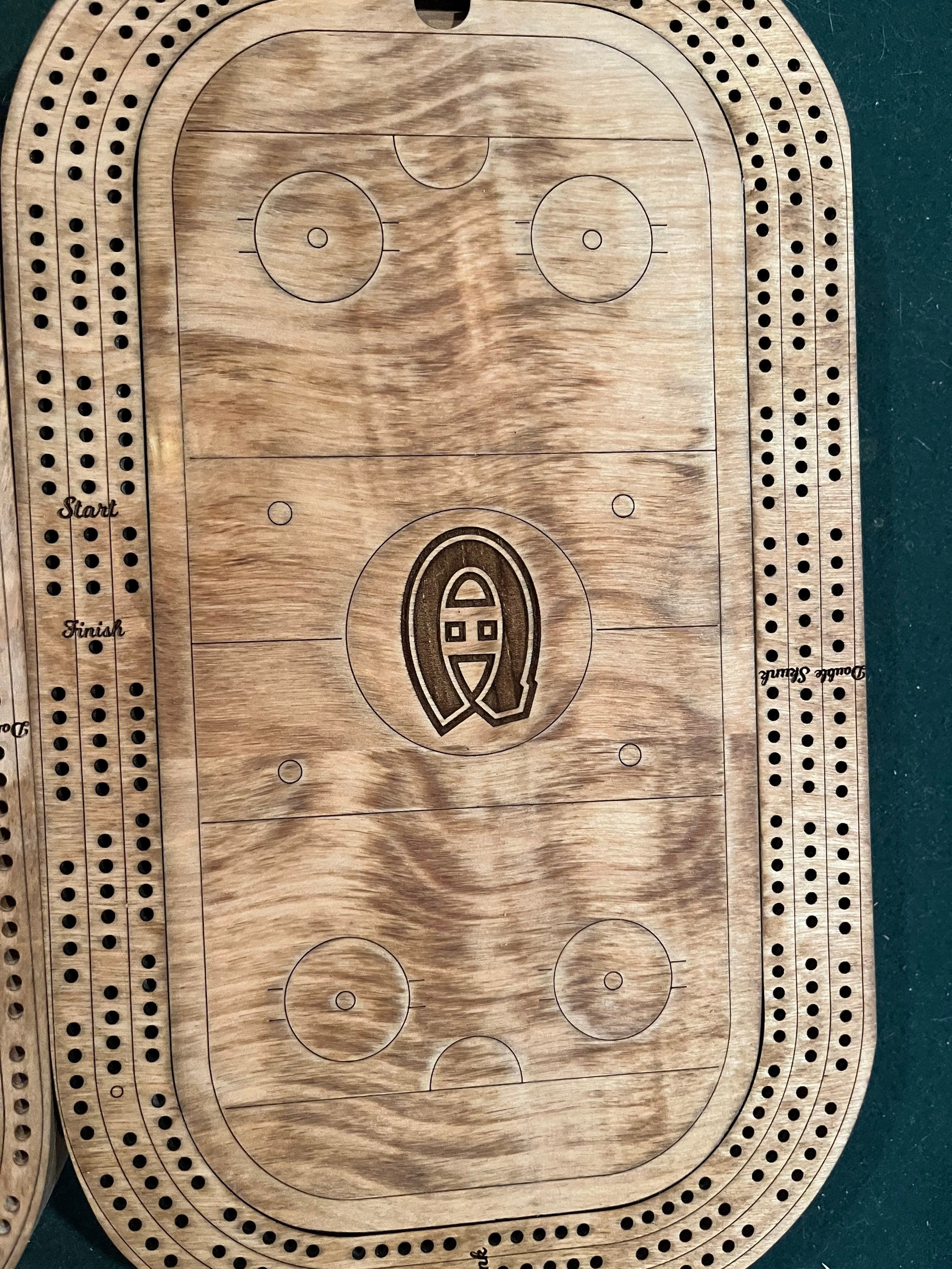 Custom sports cribbage boards. Any sport any logo.