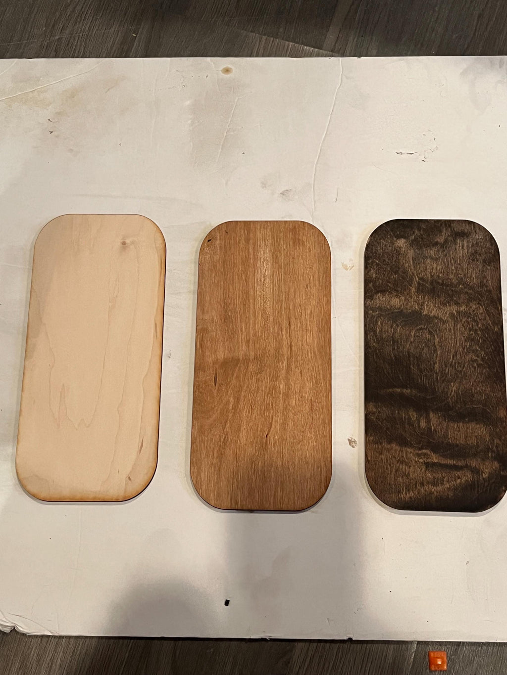 cribbage board with painted logo