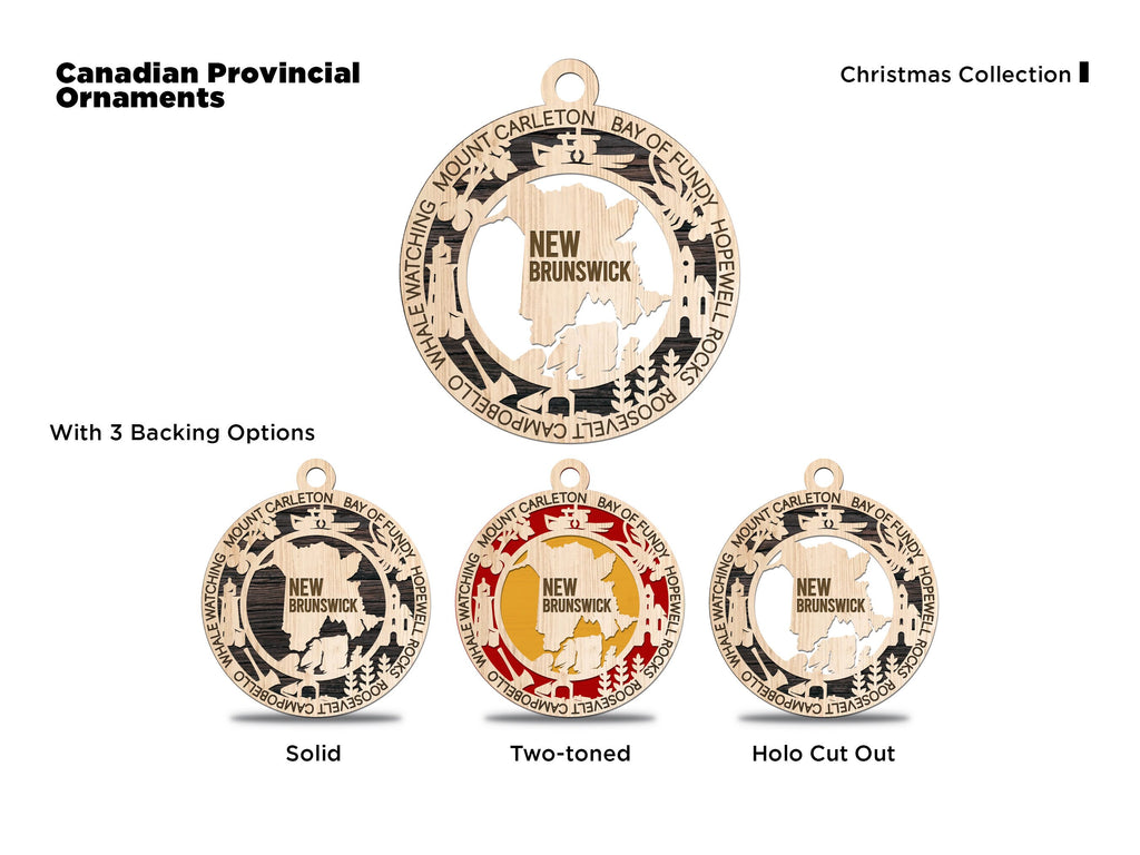 Canadian Provincial or territory Christmas tree ornaments