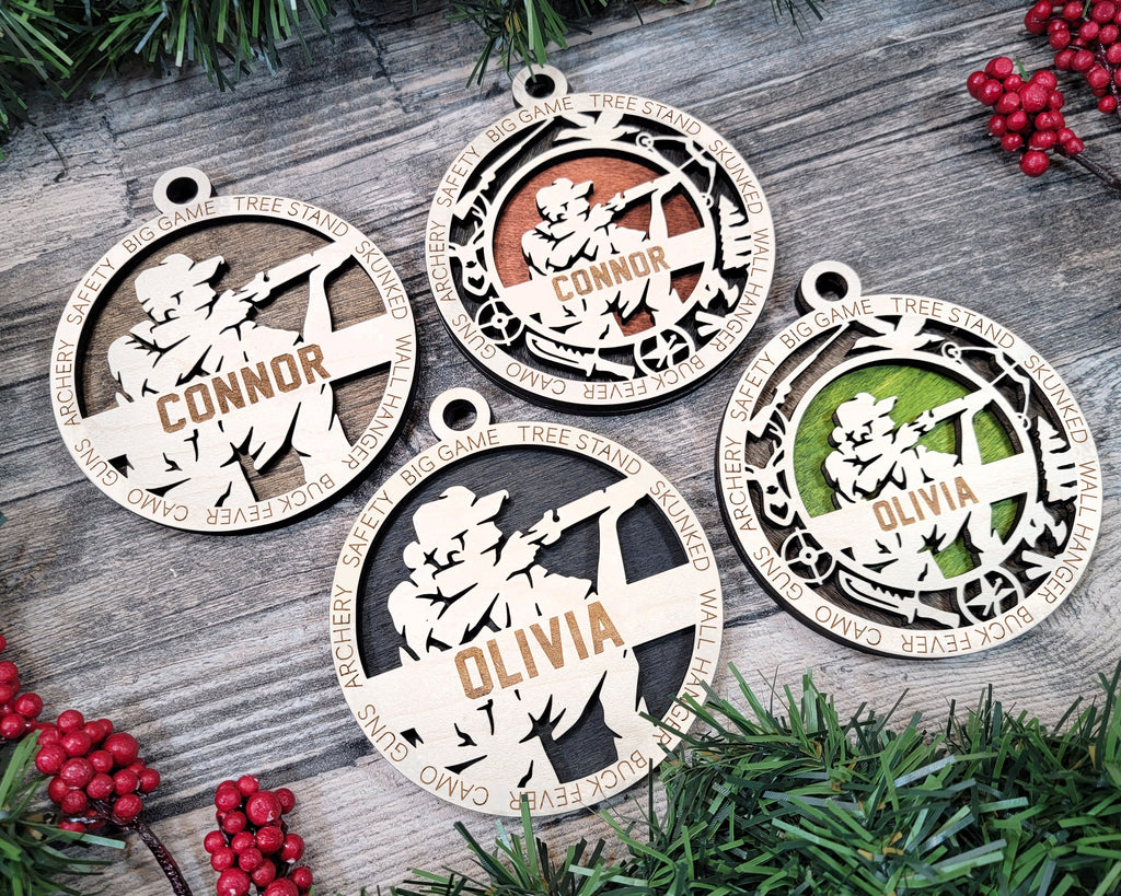 Hunting Christmas ornaments.