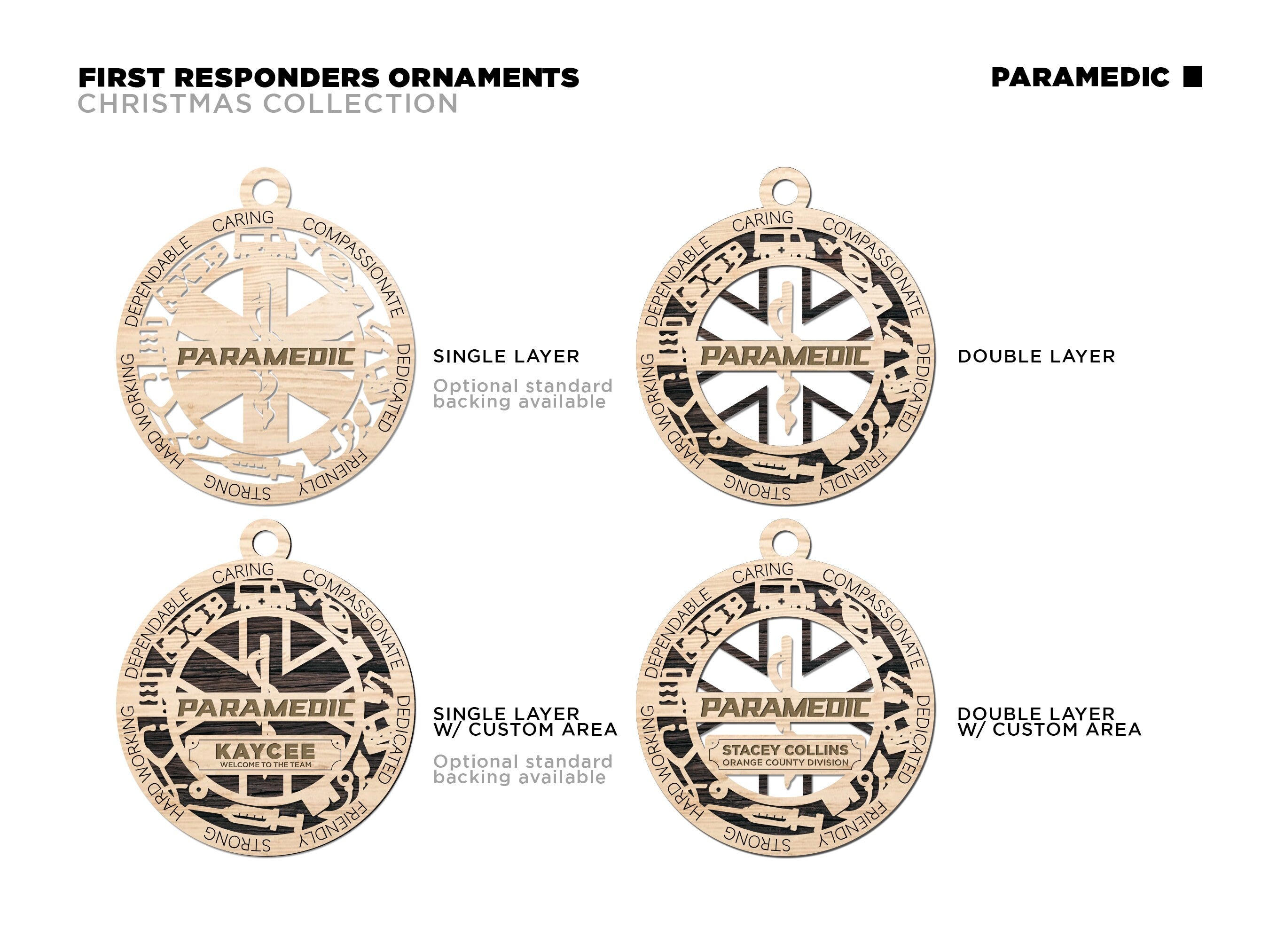 Paramedic EMT Christmas ornaments