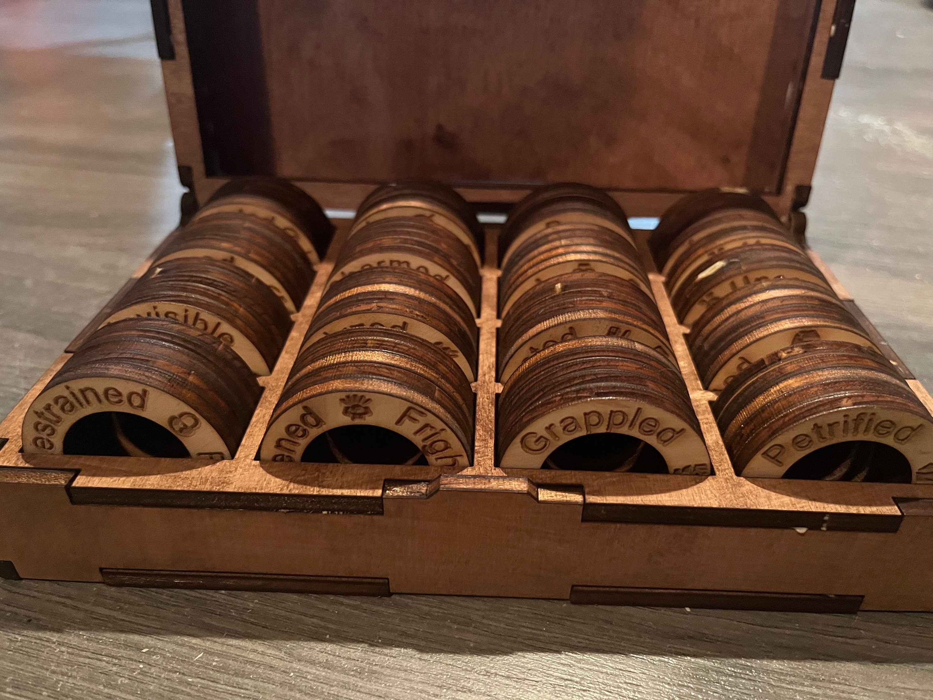 DND conditions box with tokens Dungeons and Dragons