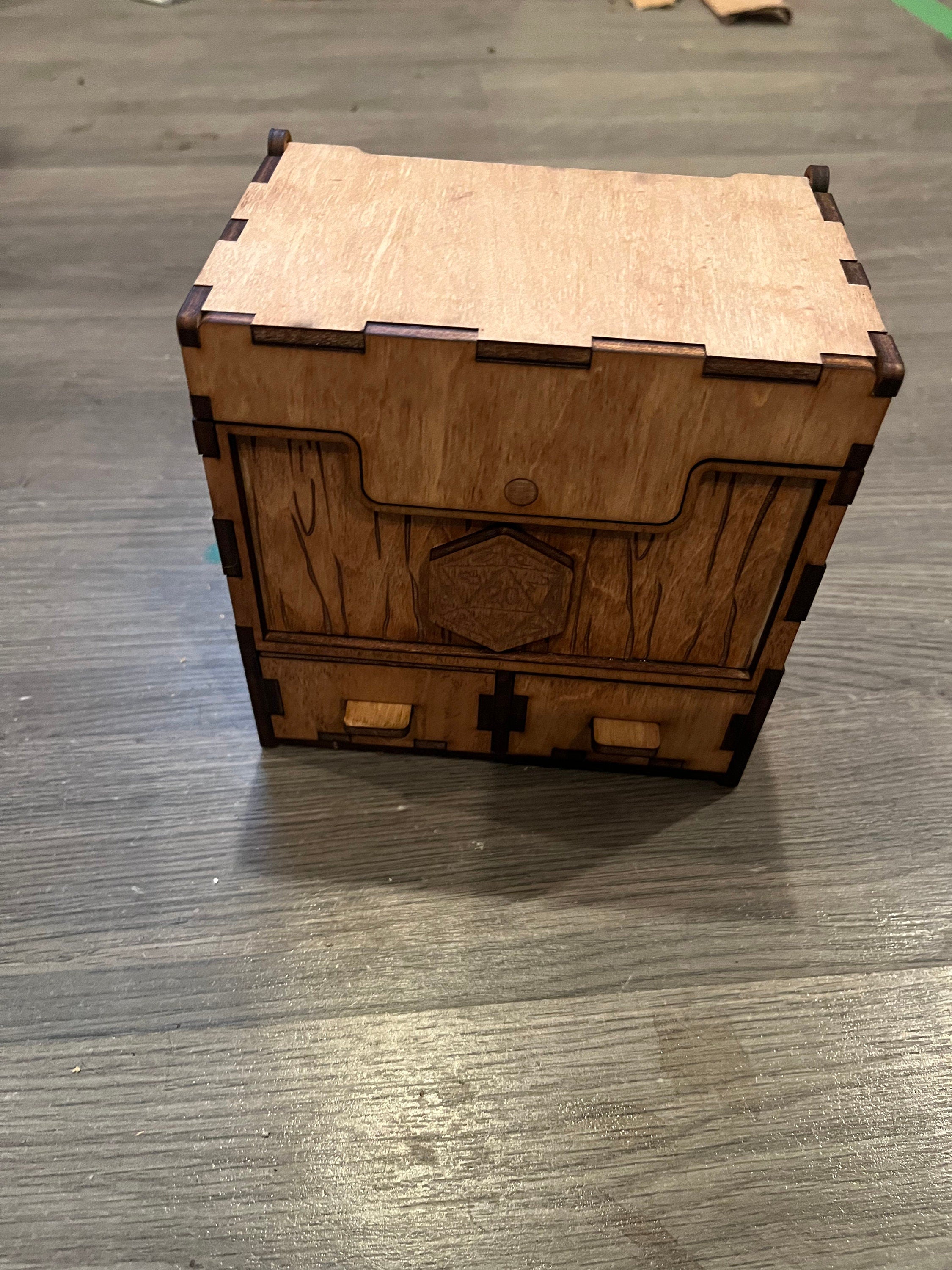 Customizable dice, card game piece storage