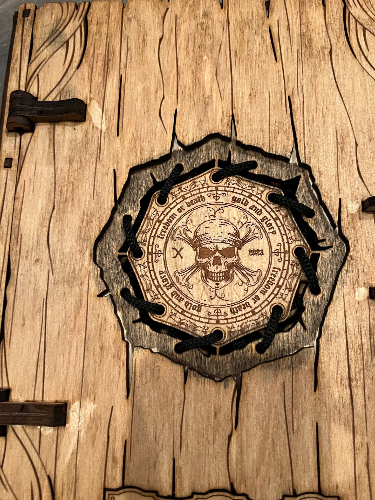 Pirate themed game piece storage book