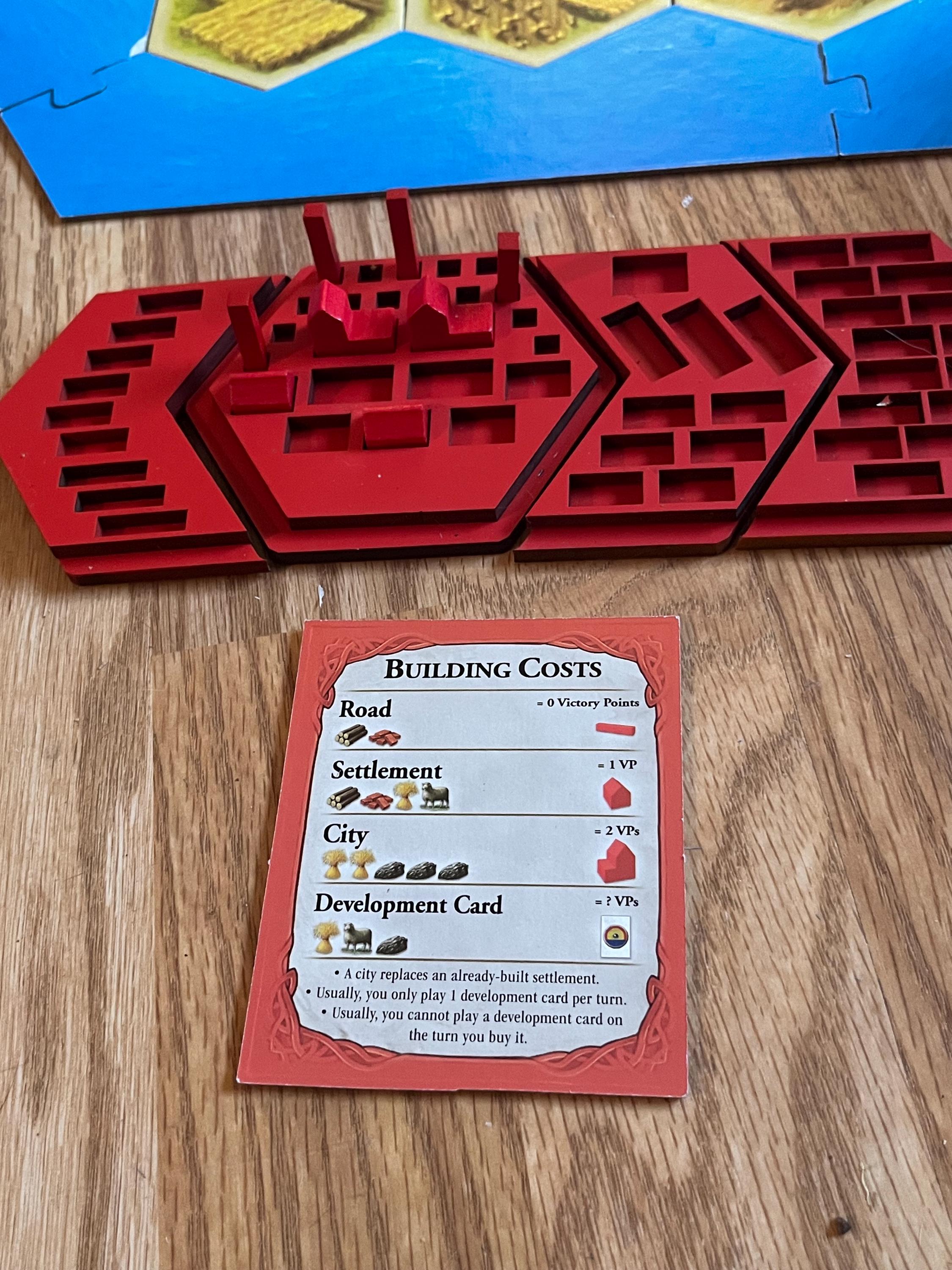 Catan player dashboard organizers