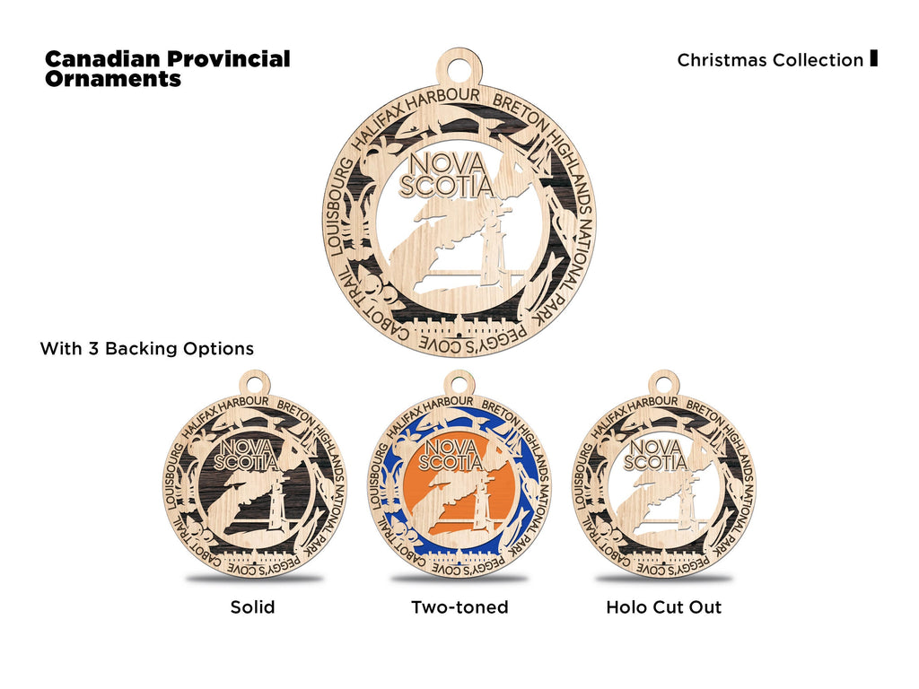 Canadian Provincial or territory Christmas tree ornaments