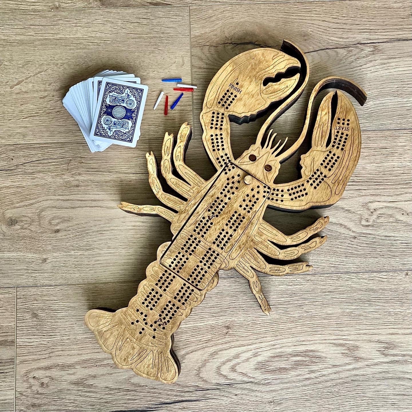 Custom Ocean animal cribbage boards.
