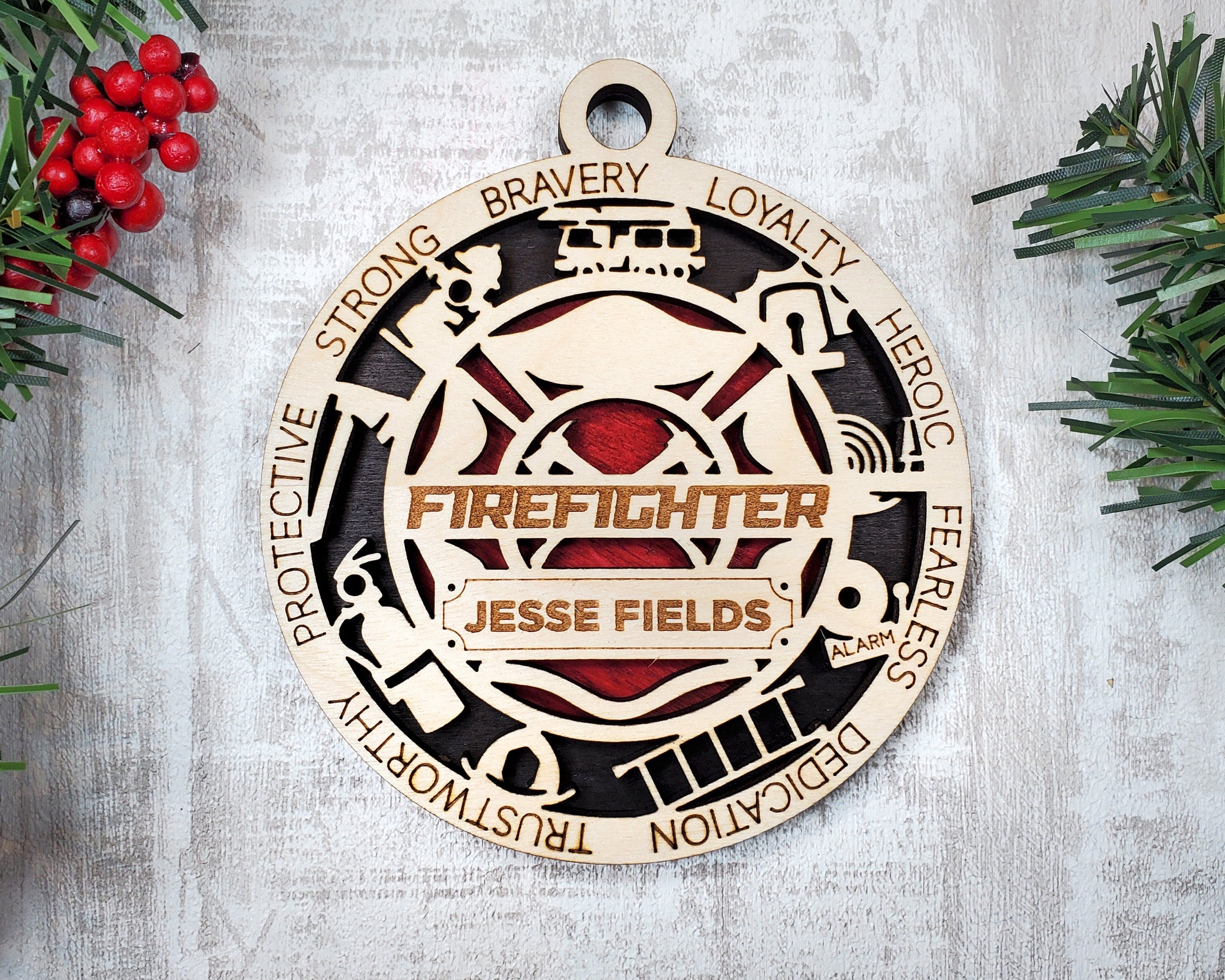 Firefighter Christmas ornaments