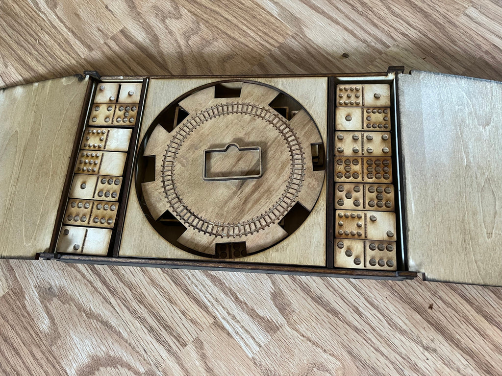 Mexican Train Dominoes with case.