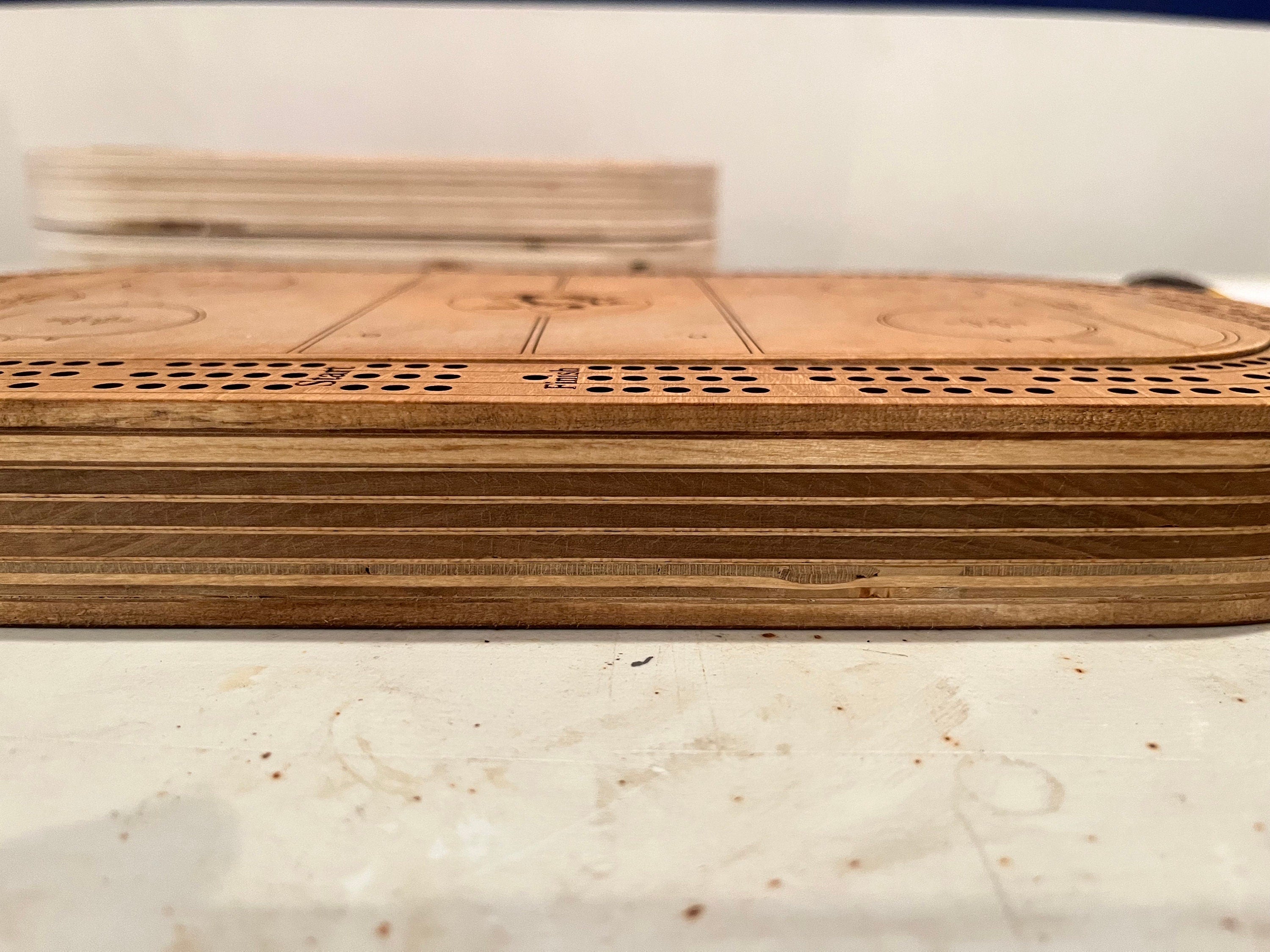 Custom Soccer Stadium Cribbage Board: Any Team, Card & Peg Storage