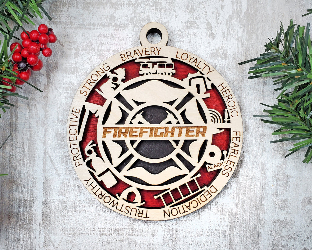Firefighter Christmas ornaments