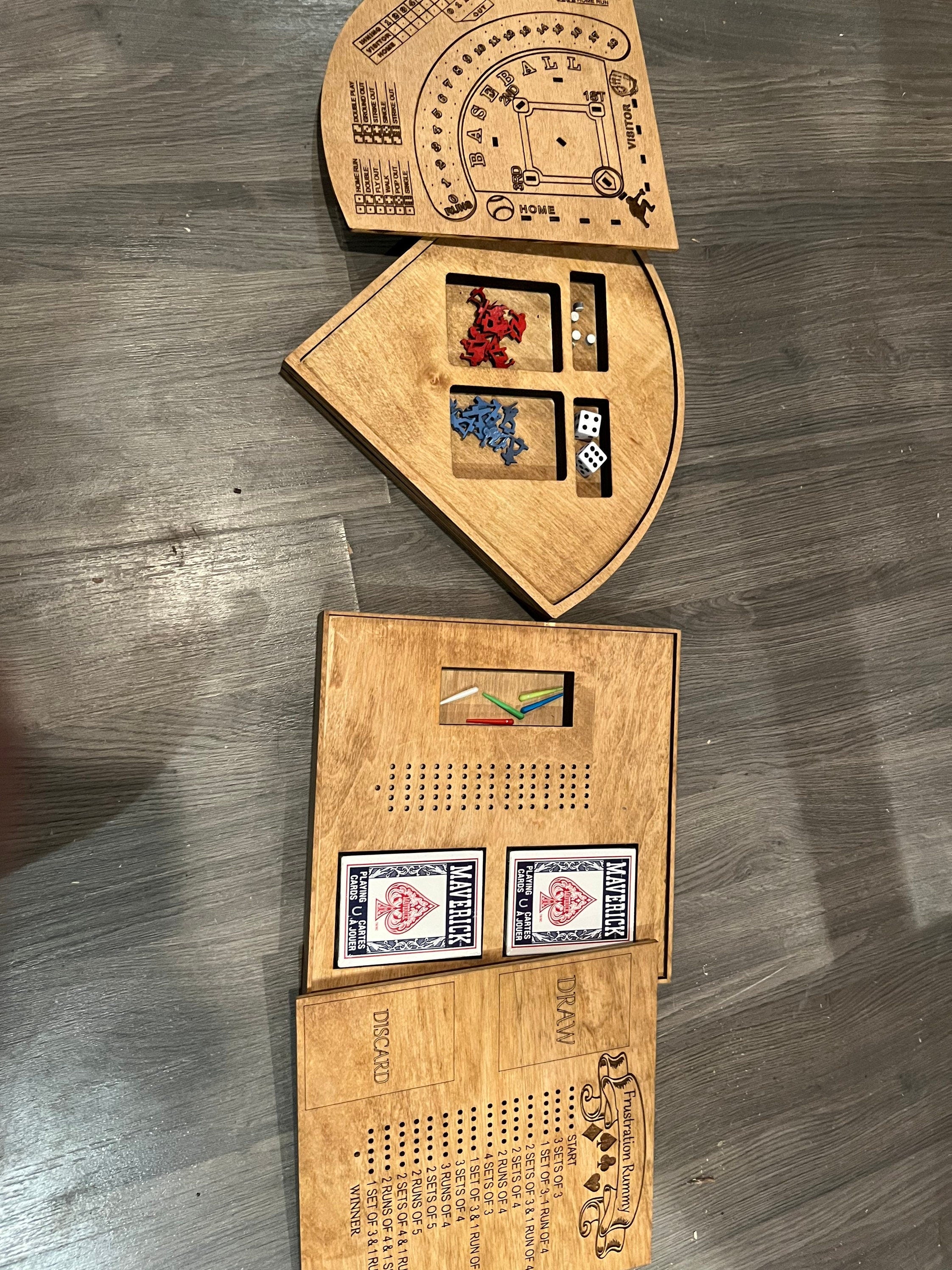 Dice baseball and frustration rummy combo