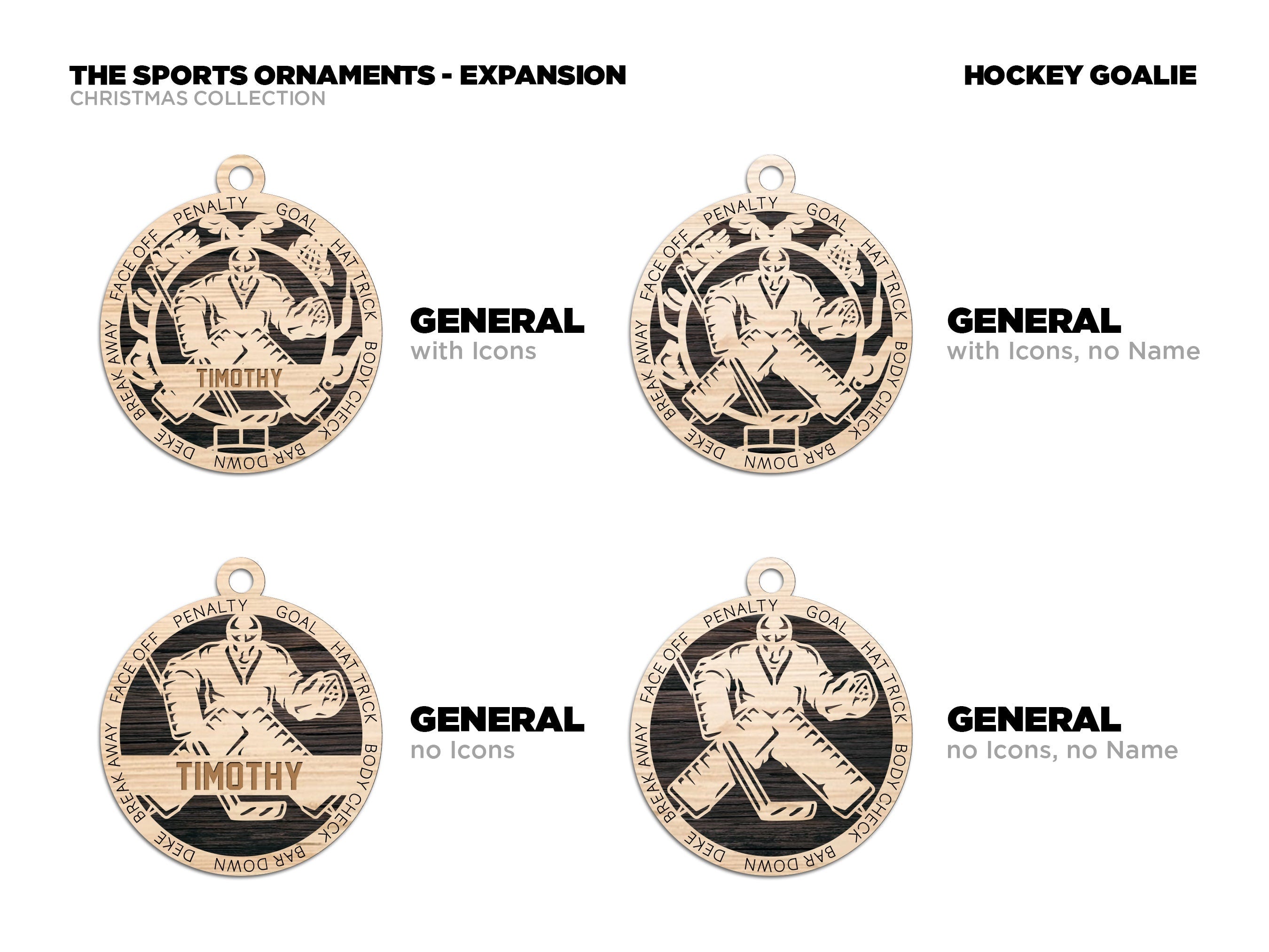 Sports Christmas ornaments.