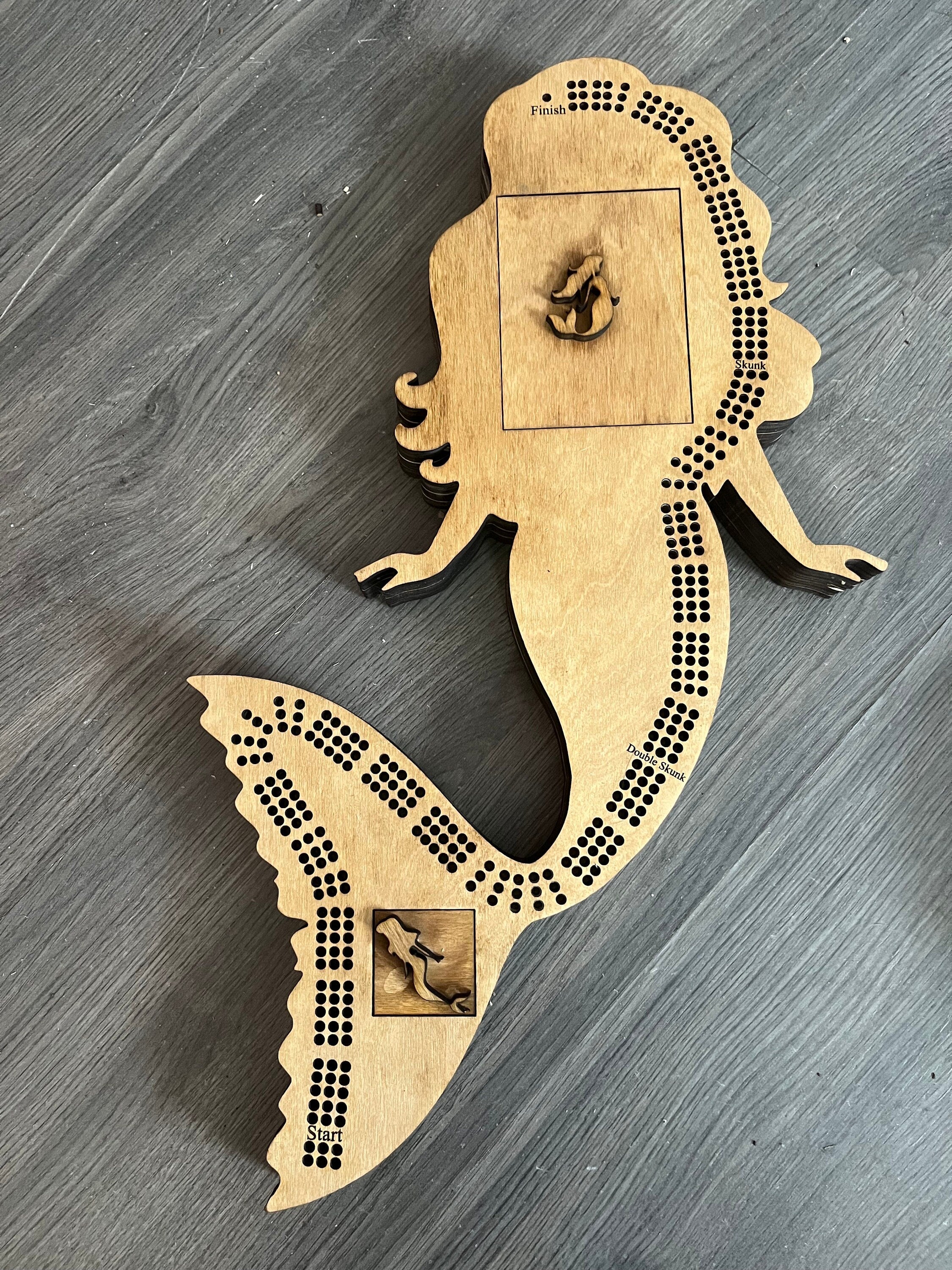 Custom Ocean animal cribbage boards.