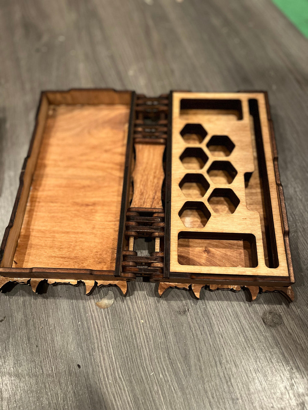 Dice holder/ game piece storage books