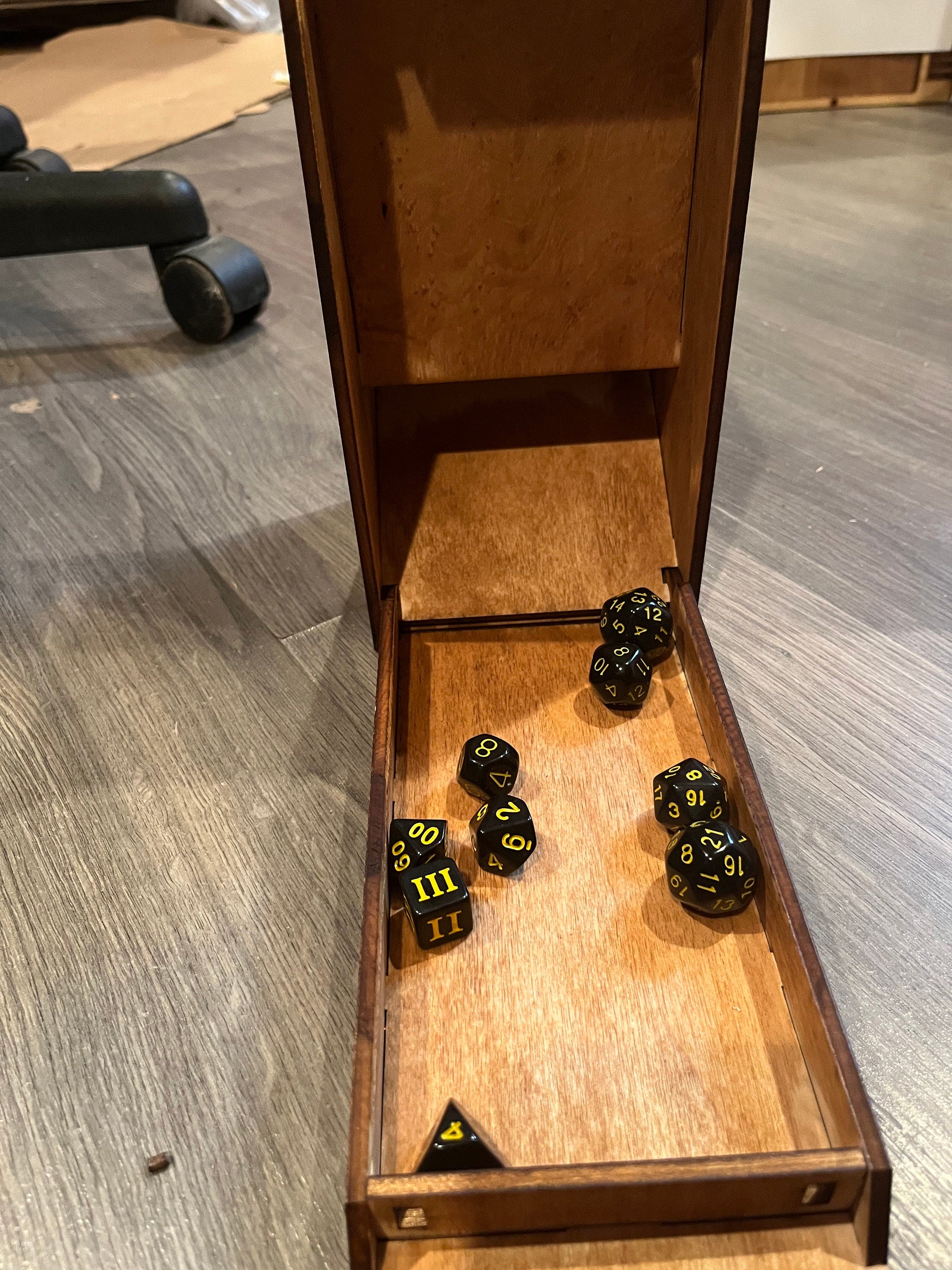 Dice tower for dungeons and dragons or magic the gathering