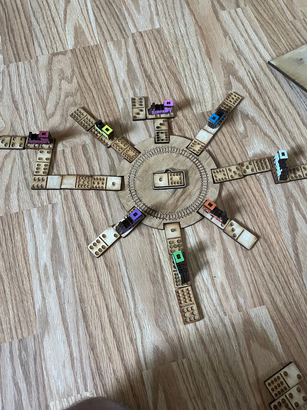 Mexican Train Dominoes with case.