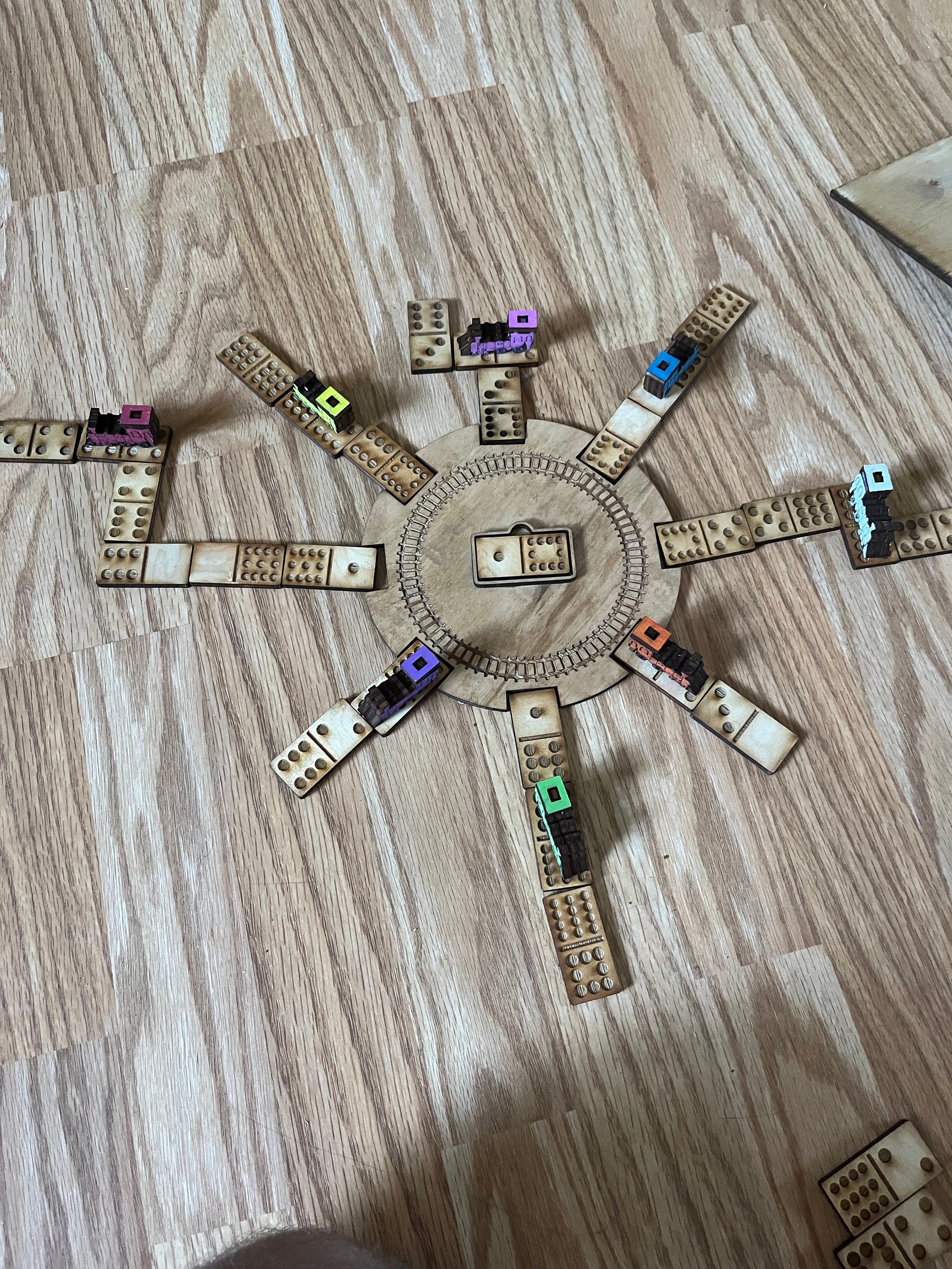 Mexican Train Dominoes with case.