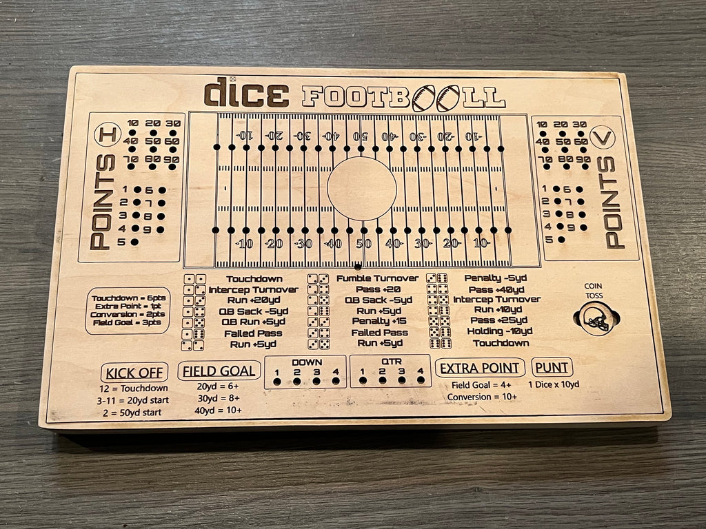 2 game set. Dice baseball and dice football combo.