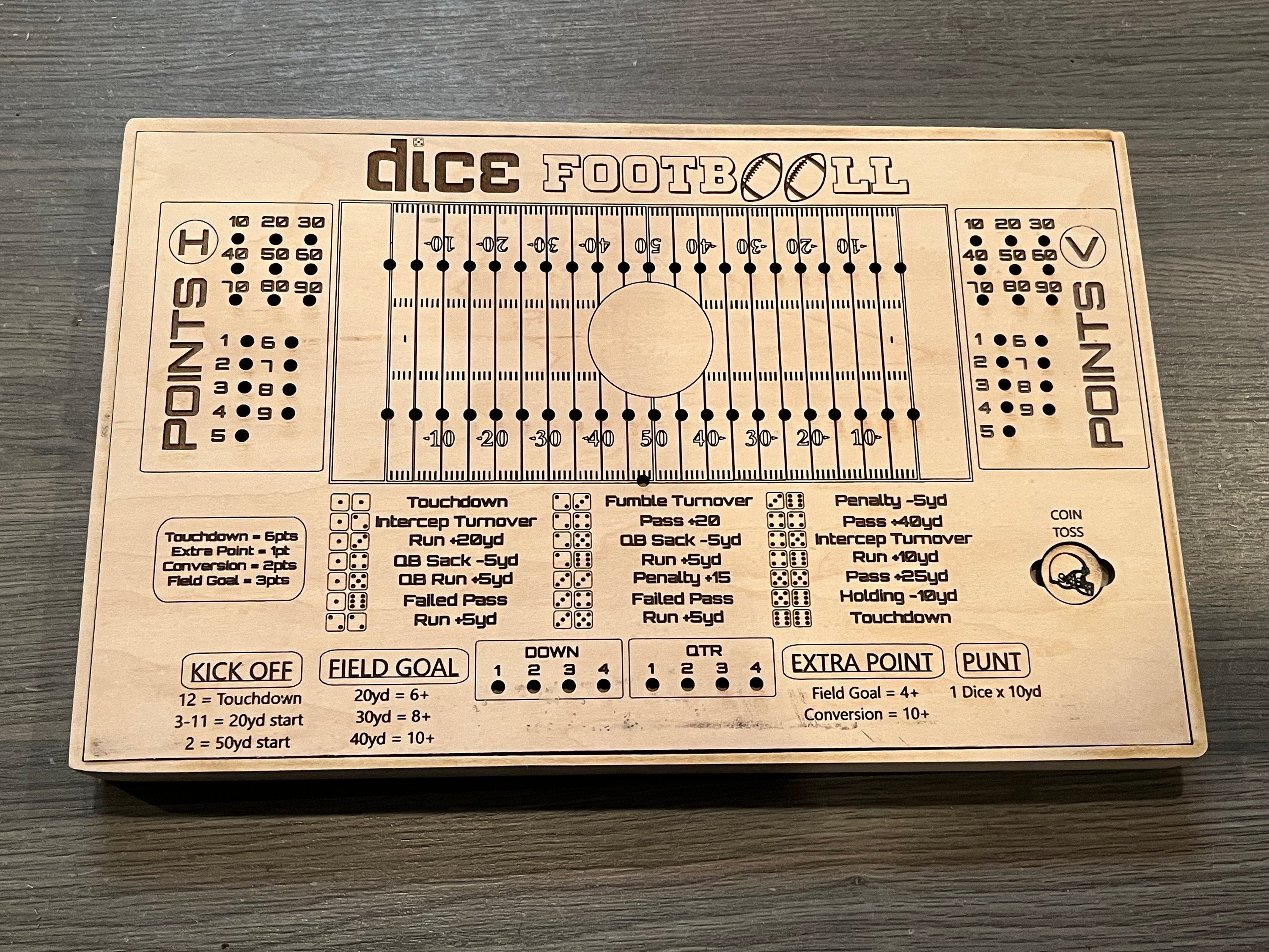 2 game set. Dice baseball and dice football combo.