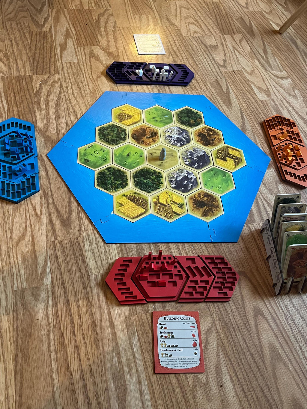 Catan player dashboard organizers