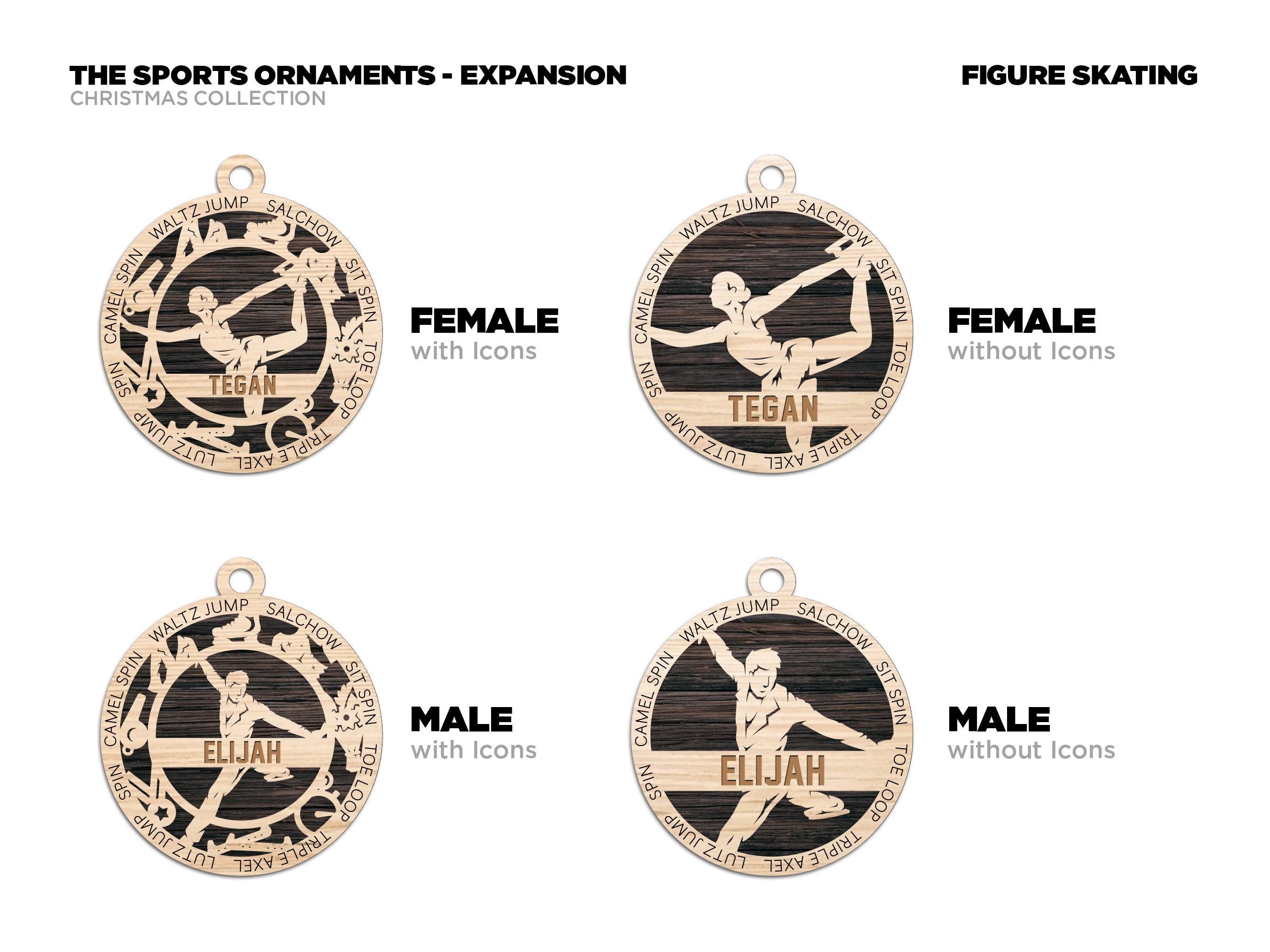 Sports Christmas ornaments.