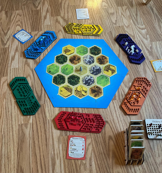 Catan player dashboard organizers