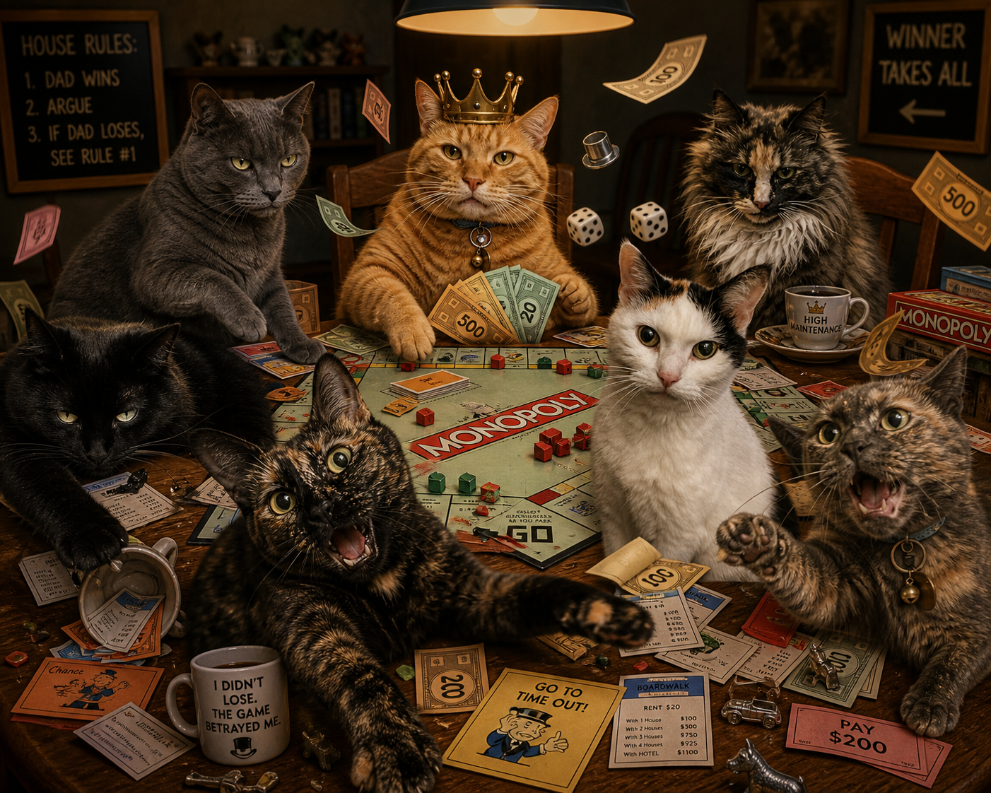 *Digital* Funny Custom Pet Portraits (Game Night)