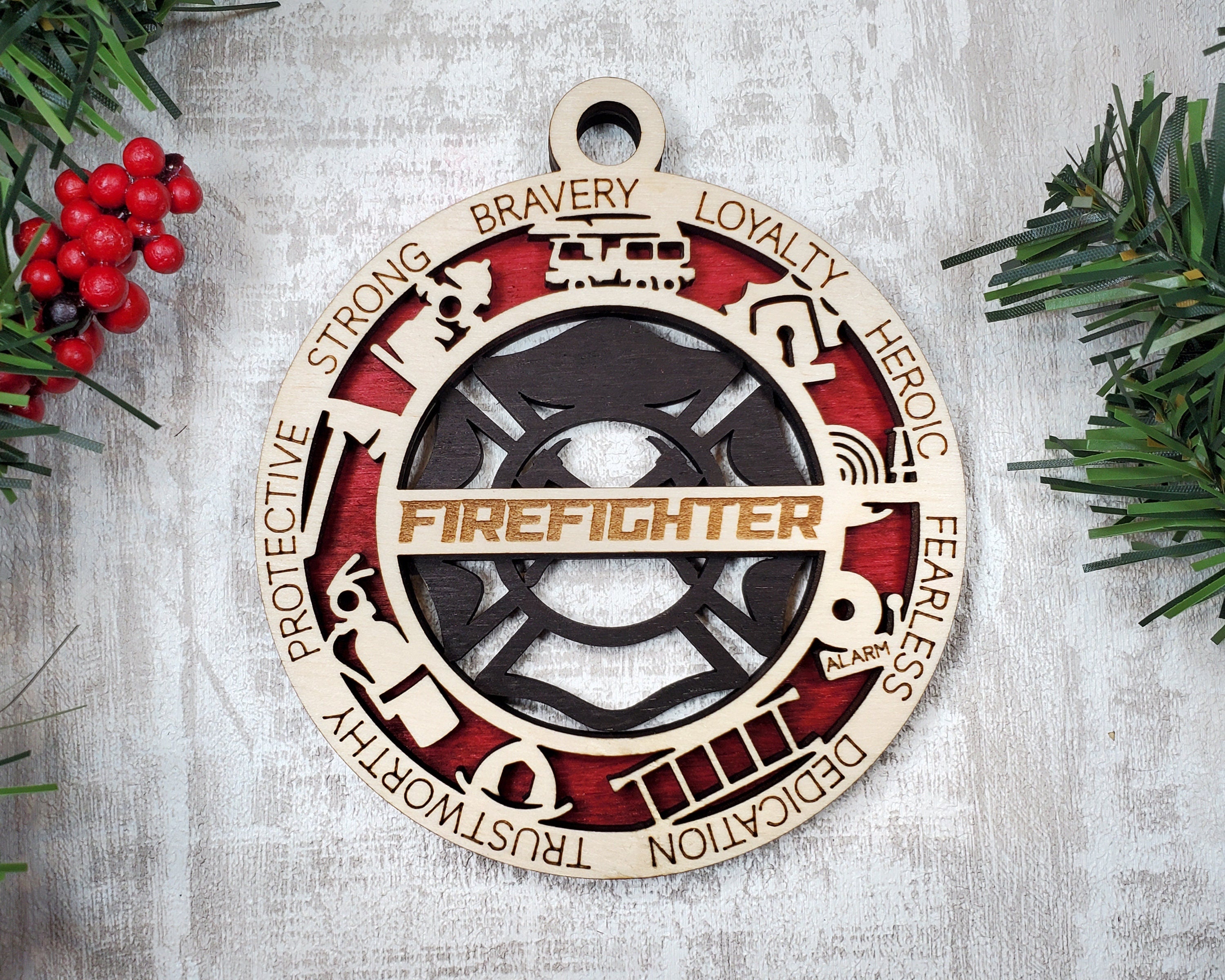 Firefighter Christmas ornaments