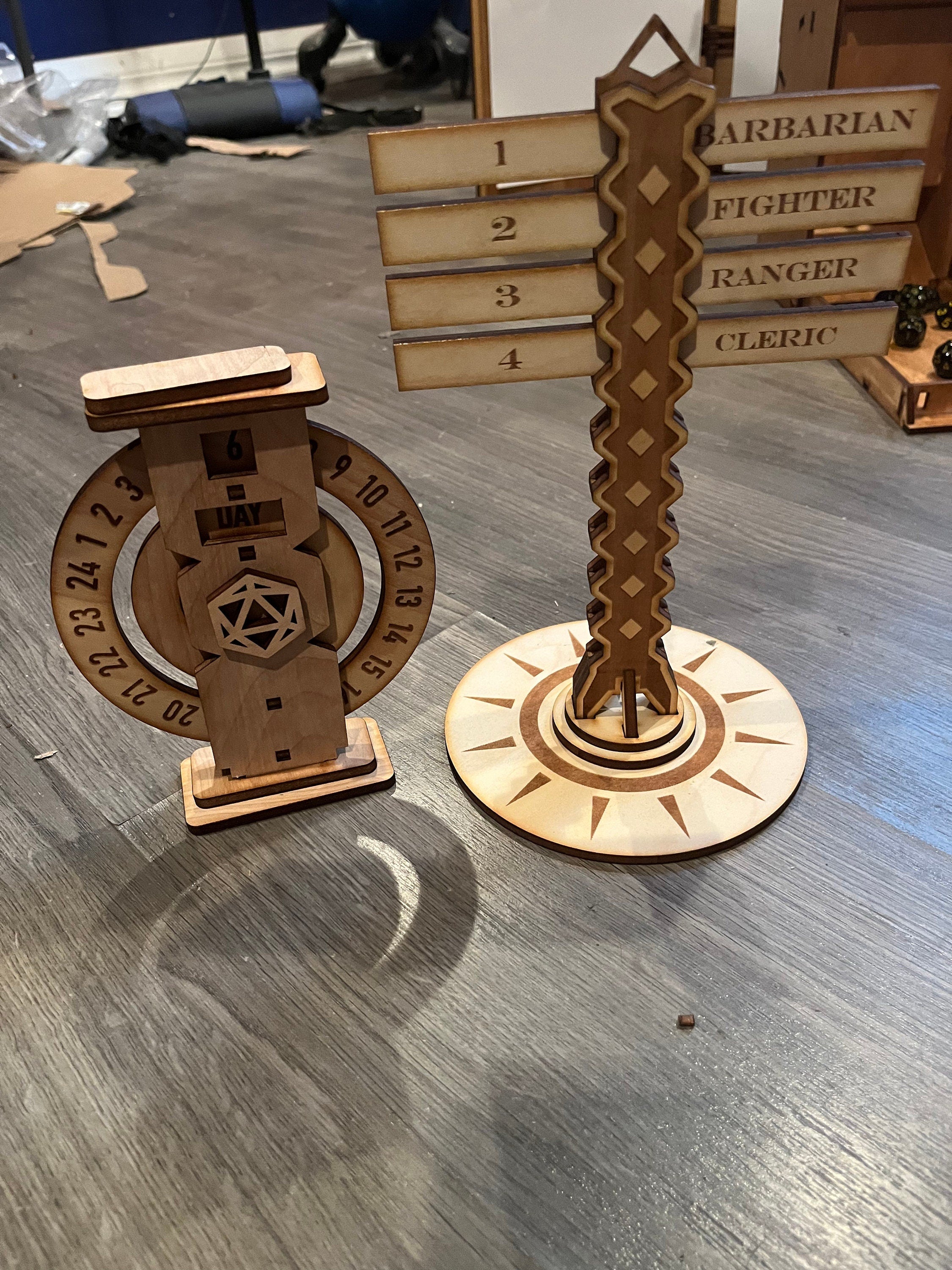 Dungeons and Dragons Initiative Tracker & Time Tracker Set