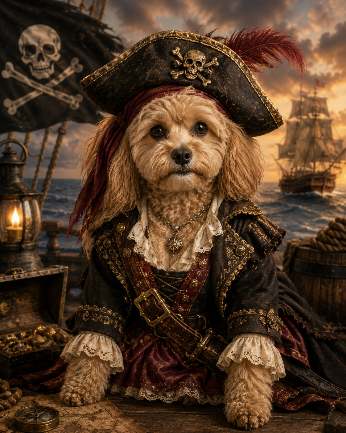 Funny Custom Pet Portraits  (Pirates)
