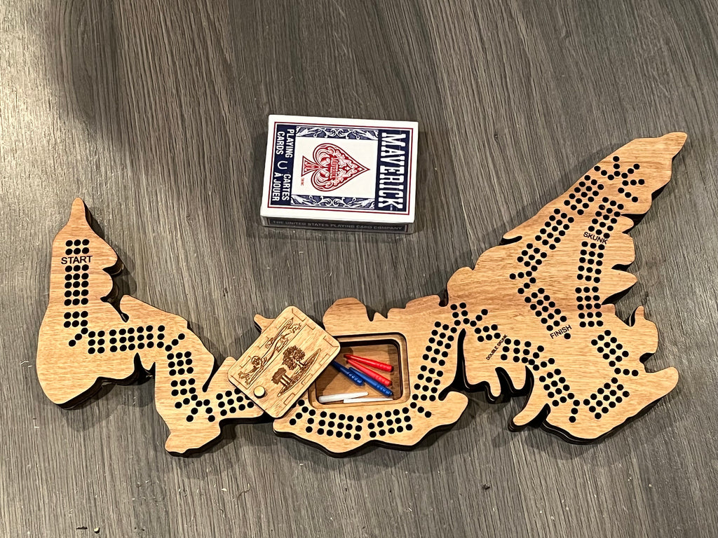 Cribbage board Custom made Canadian province/territory shape