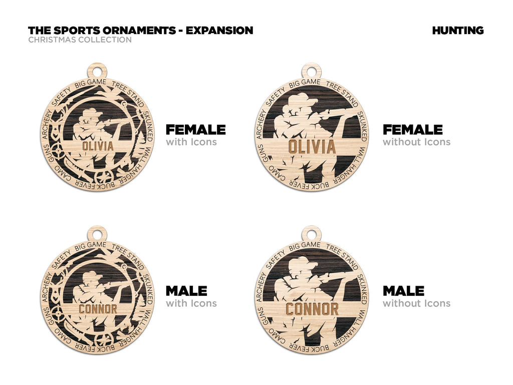 Sports Christmas ornaments.