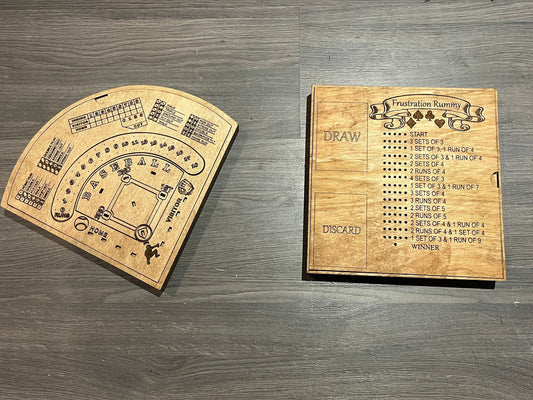 Dice baseball and frustration rummy combo