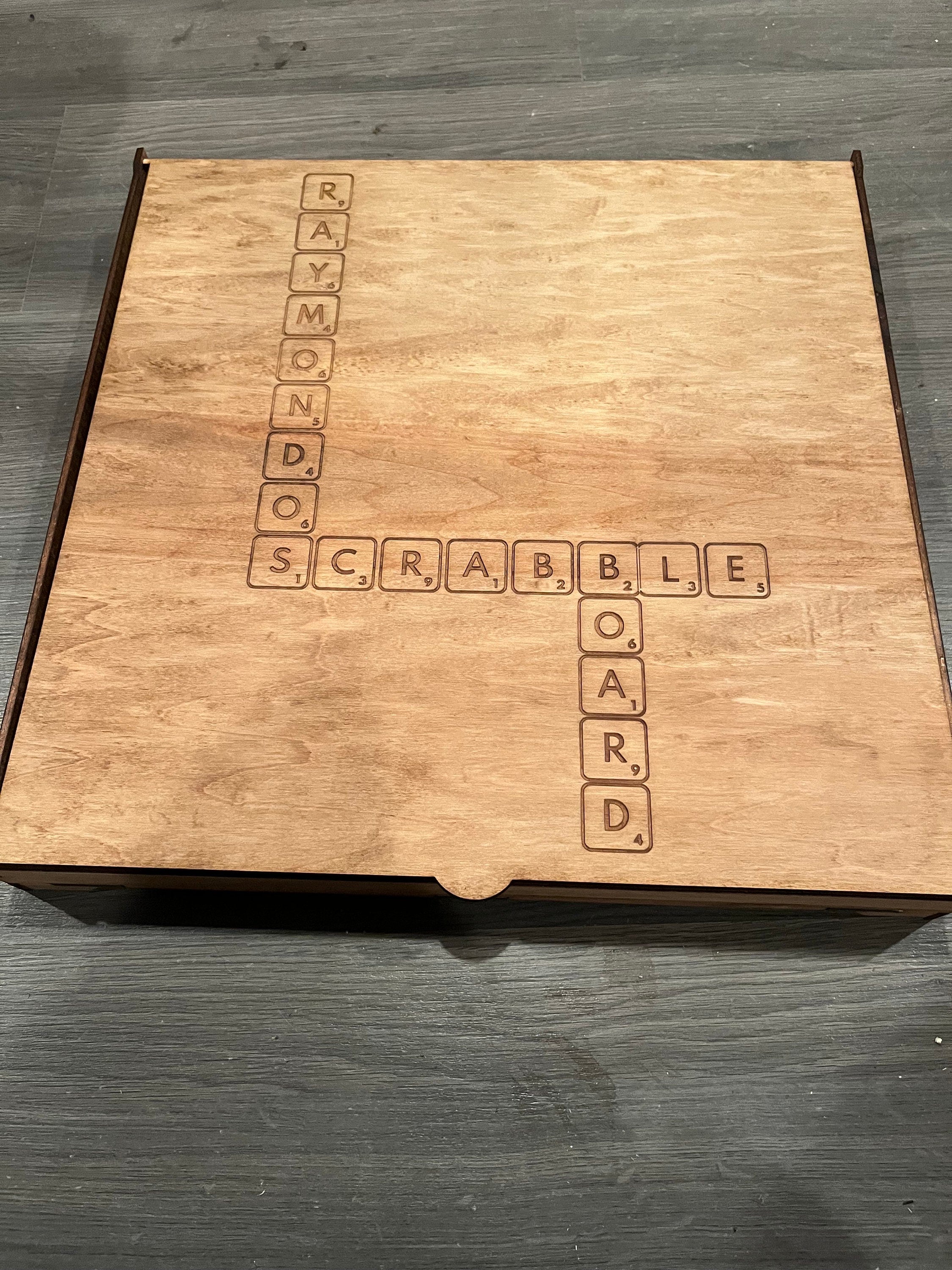 Custom Scrabble game set with personalized case