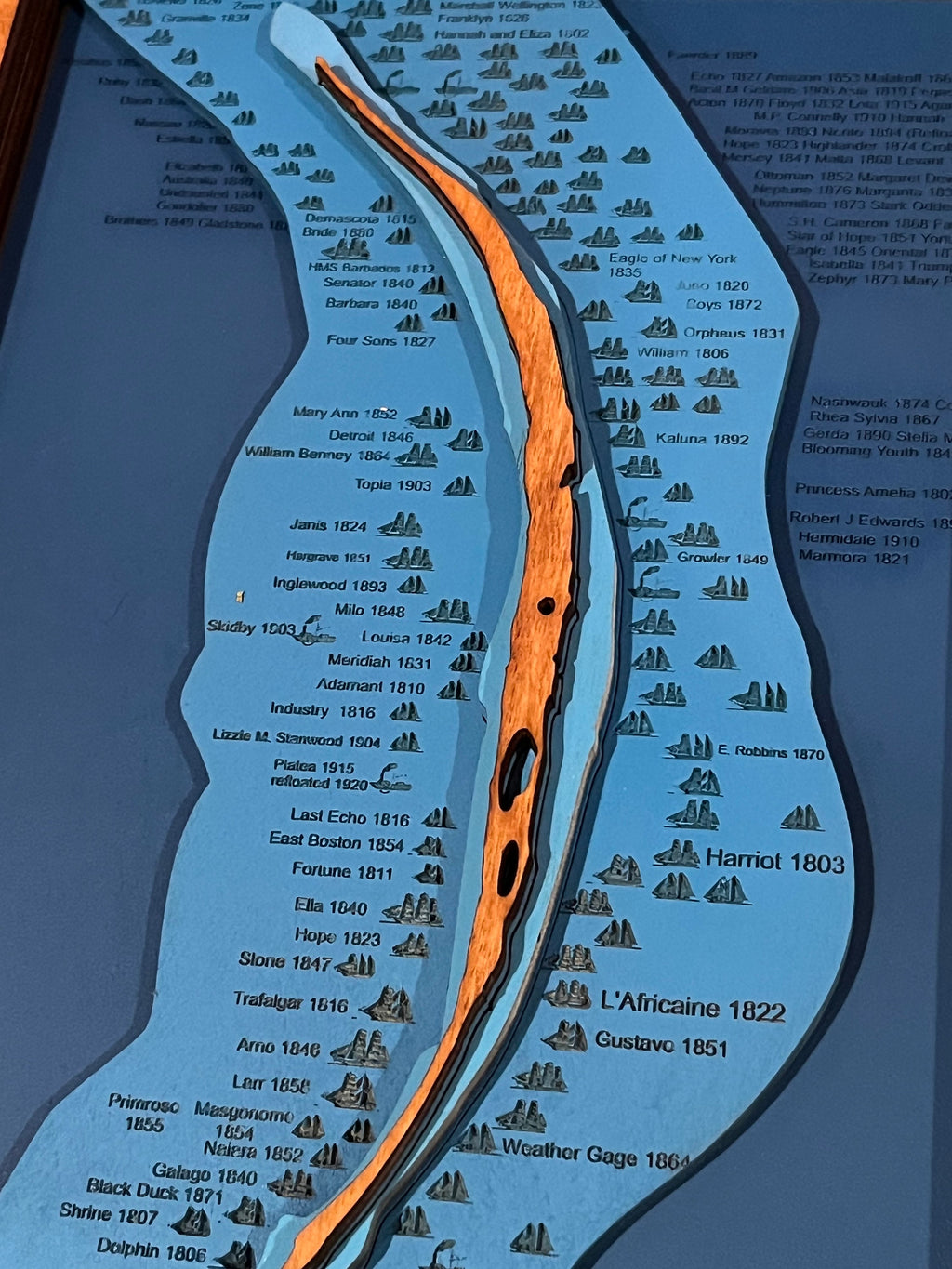 Sable Island ship wreck 3d map