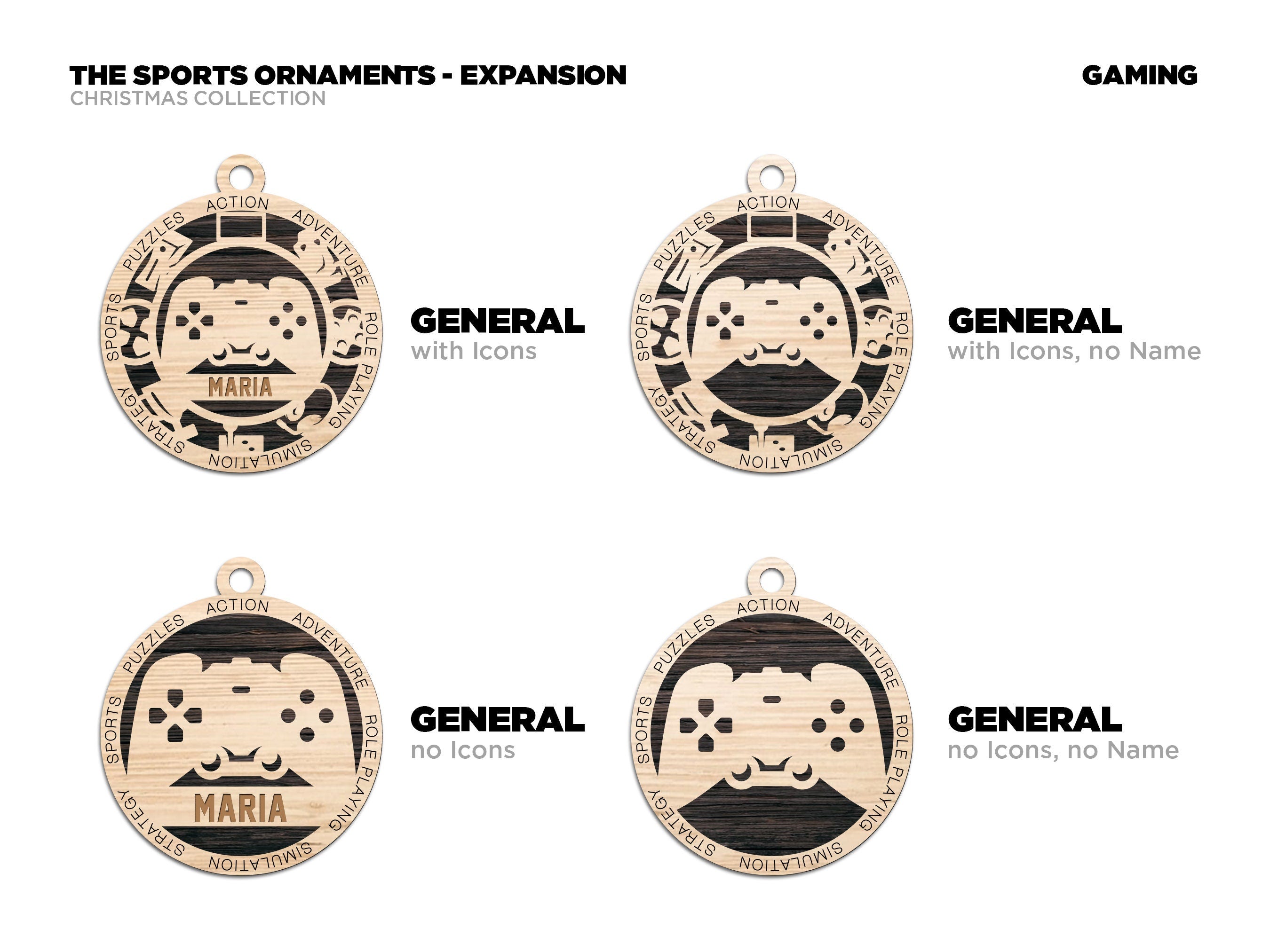 Sports Christmas ornaments.