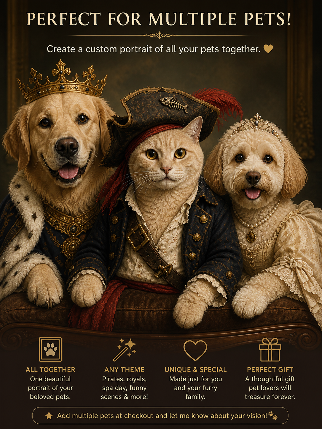 *Digital* Funny Custom Pet Portraits  Royals